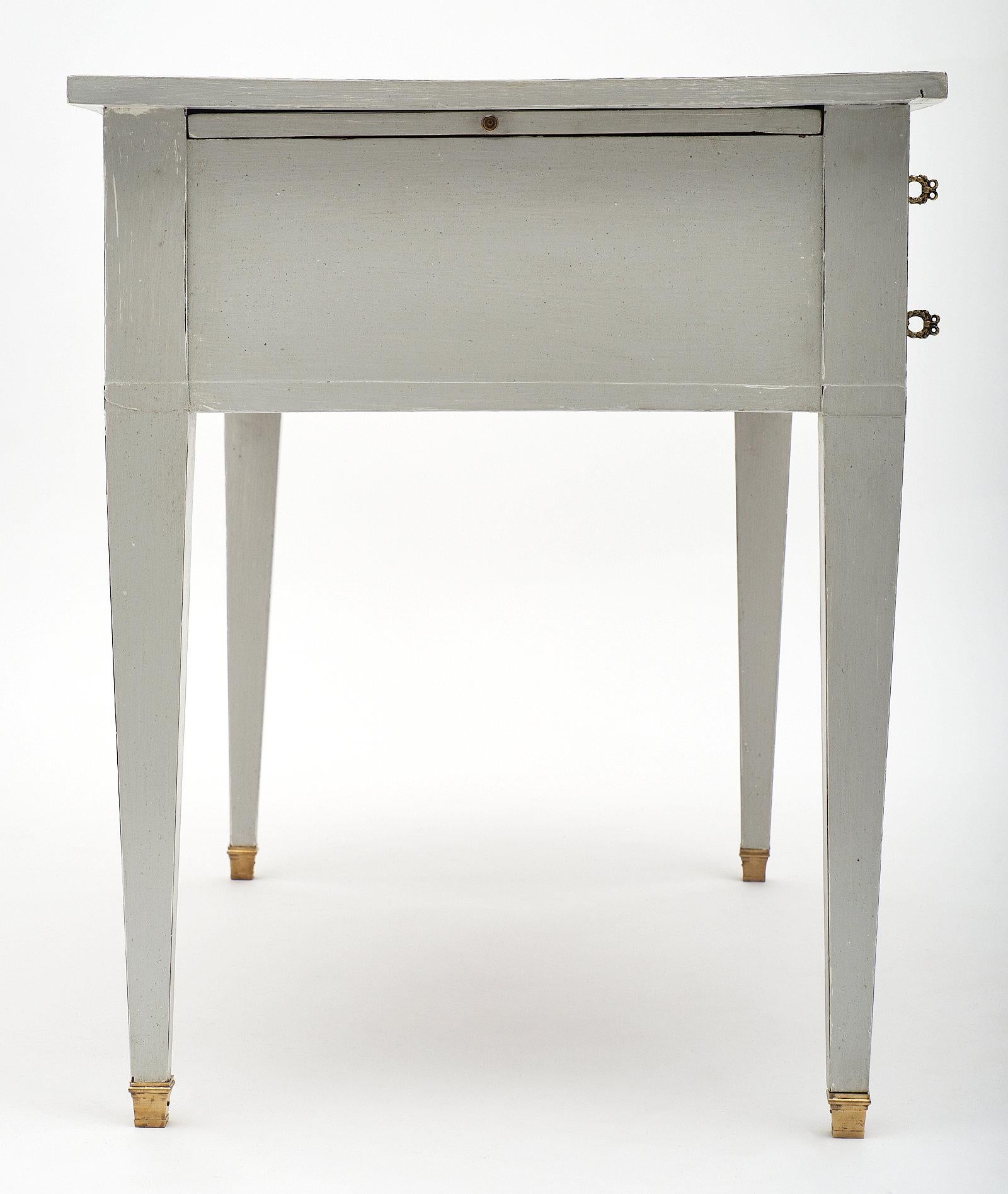 Directoire Style Painted Desk with Leather Top 1