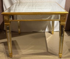 Directoire Style Parcel Gilt & Mirror Clad Breakfast or Center Table