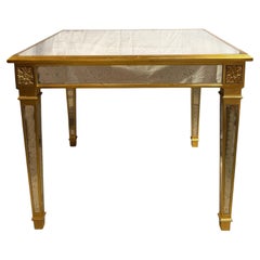 Directoire Style Parcel Gilt & Mirror Clad Breakfast or Center Table