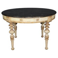 Directoire Style PD & vergoldeter Akzenttisch mit Kunstmarmorplatte
