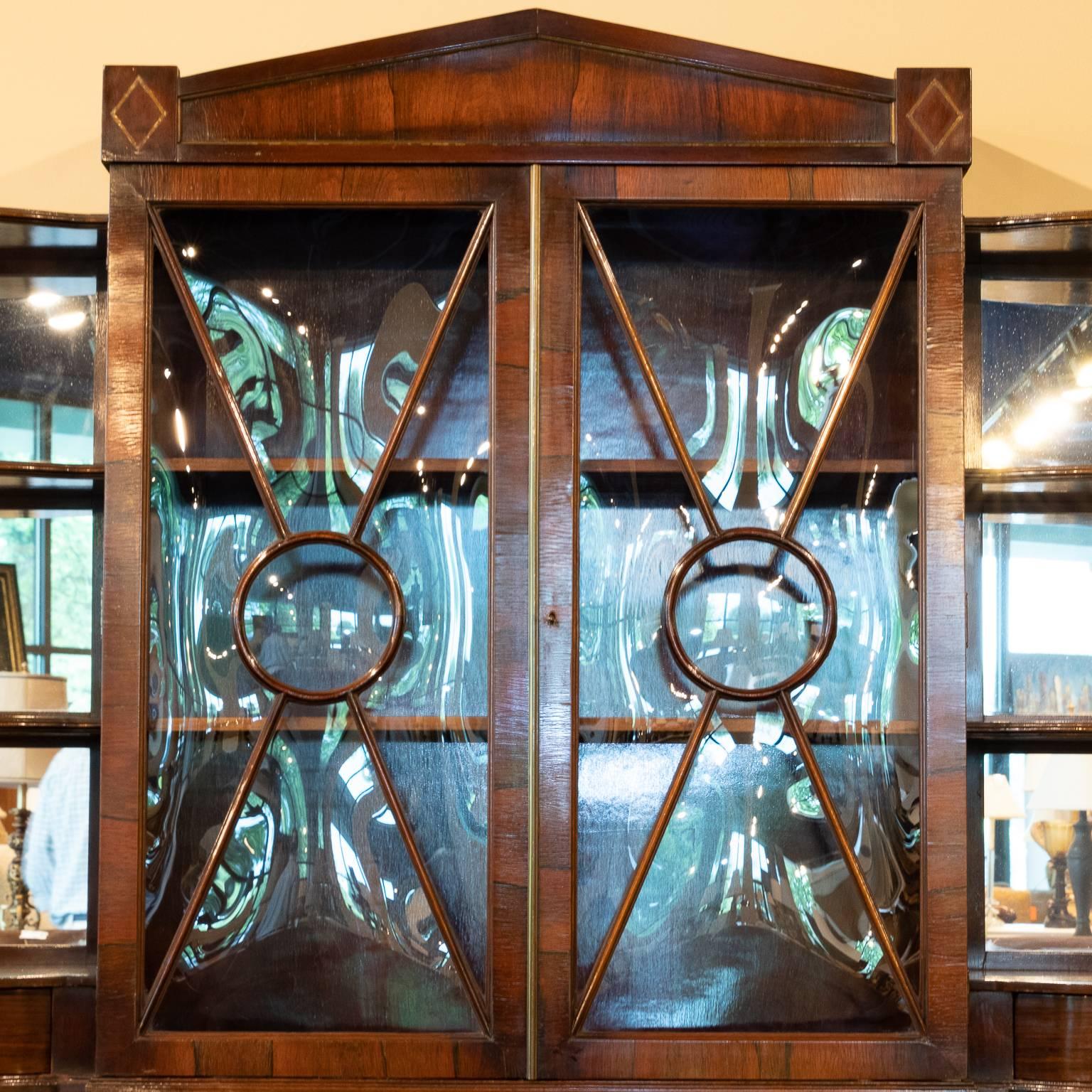 American Directoire Style Rosewood Display Cabinet