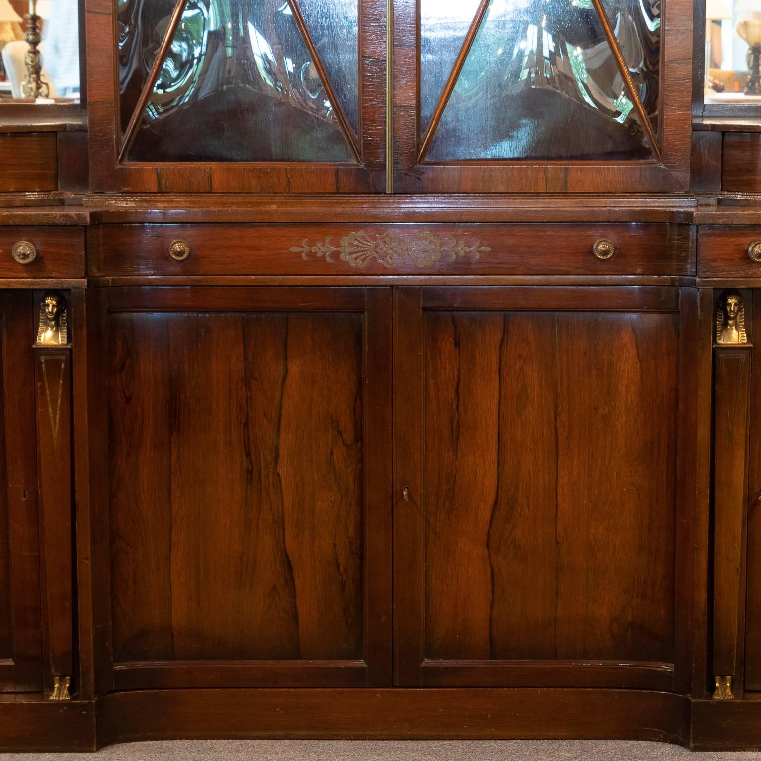 Woodwork Directoire Style Rosewood Display Cabinet