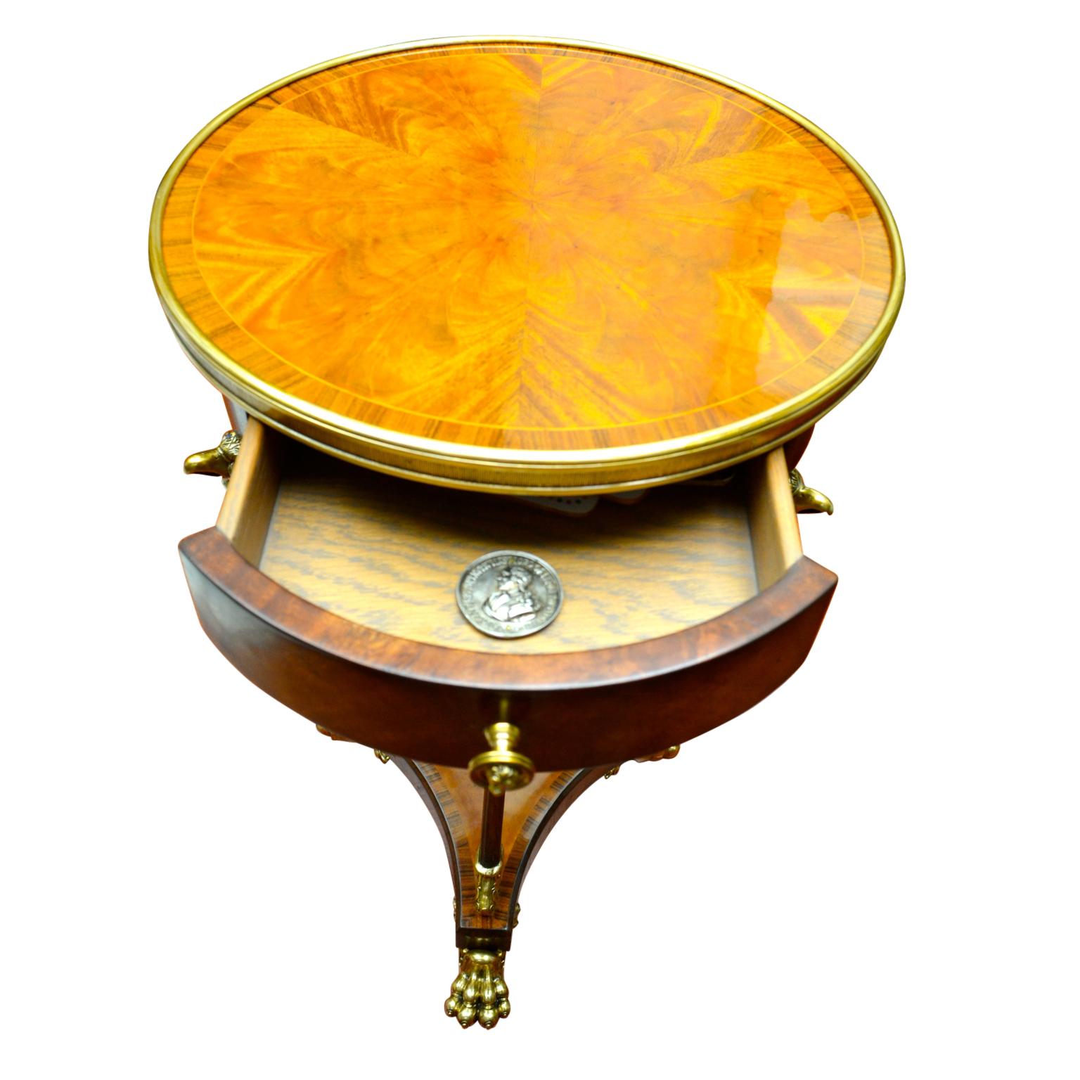 British Directoire Style Sabre Leg Occasional Table