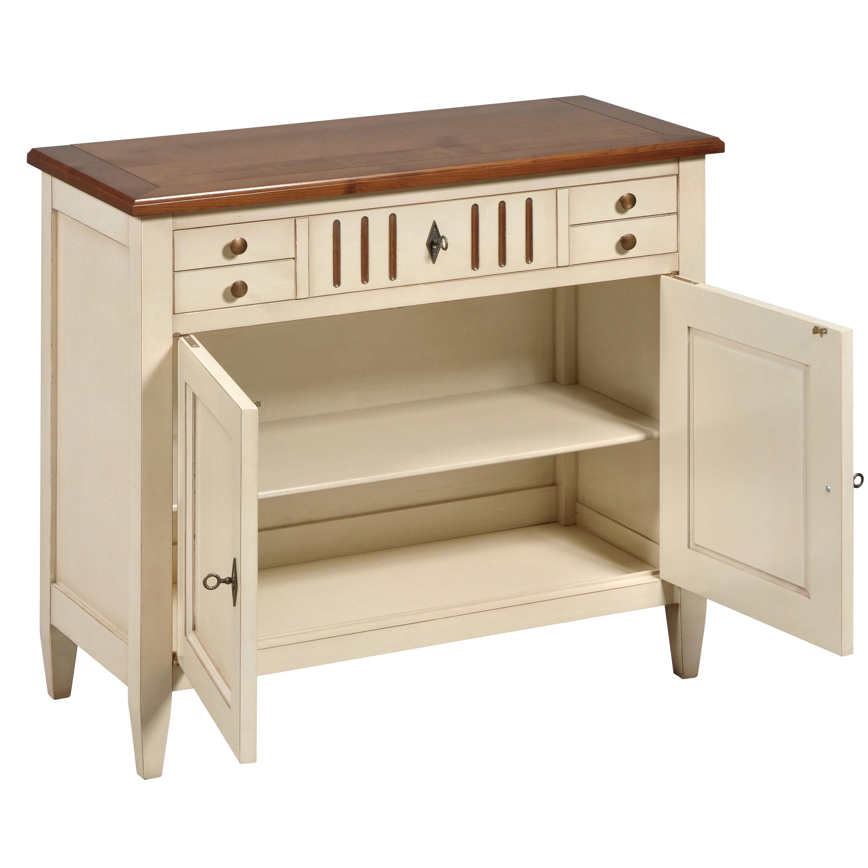 Francese Armadio a 2 porte in legno massiccio di ciliegio realizzato a mano in stile Directoire francese in vendita