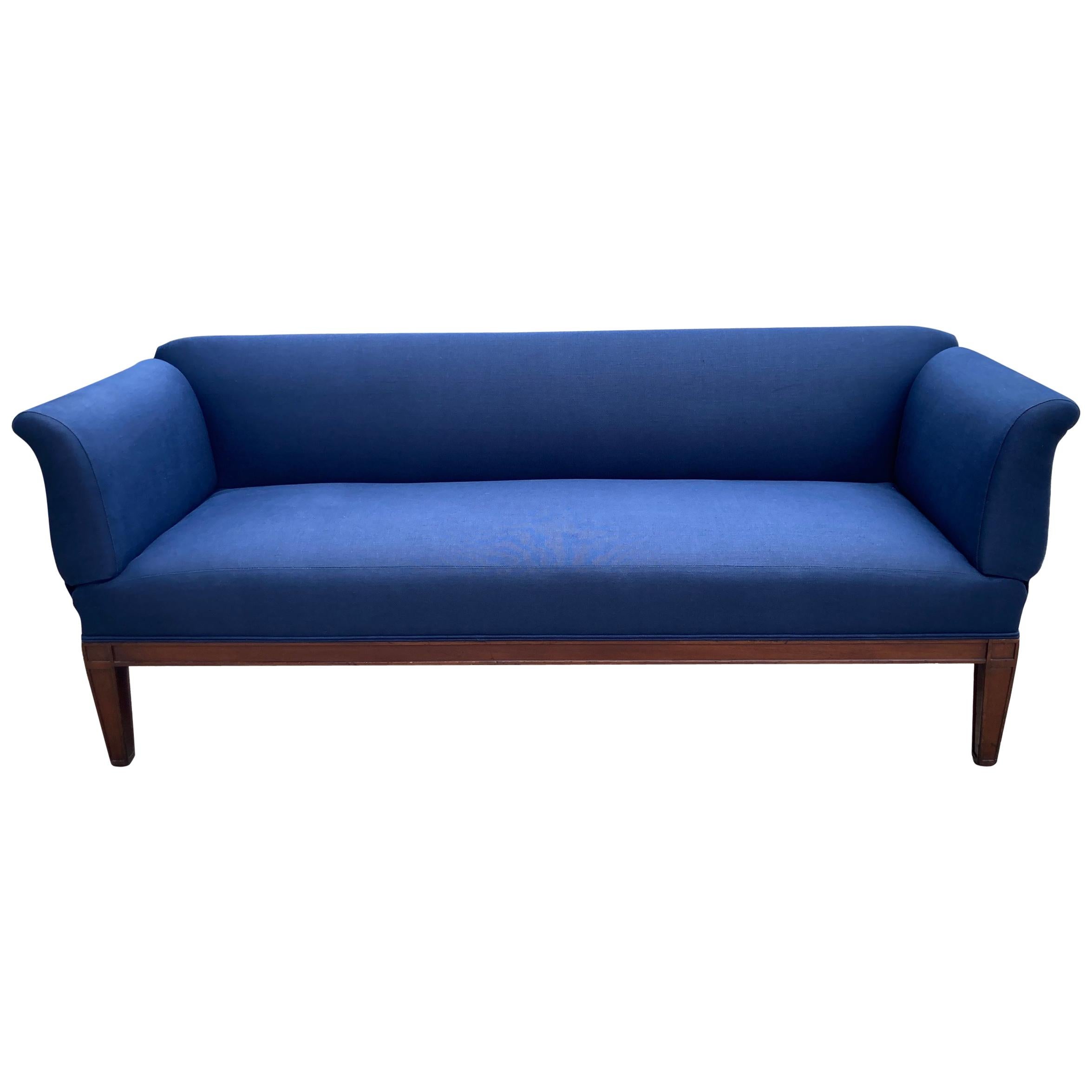 Directoire-Sofa oder Banquette im Directoire-Stil mit verstellbaren Armlehnen im Angebot