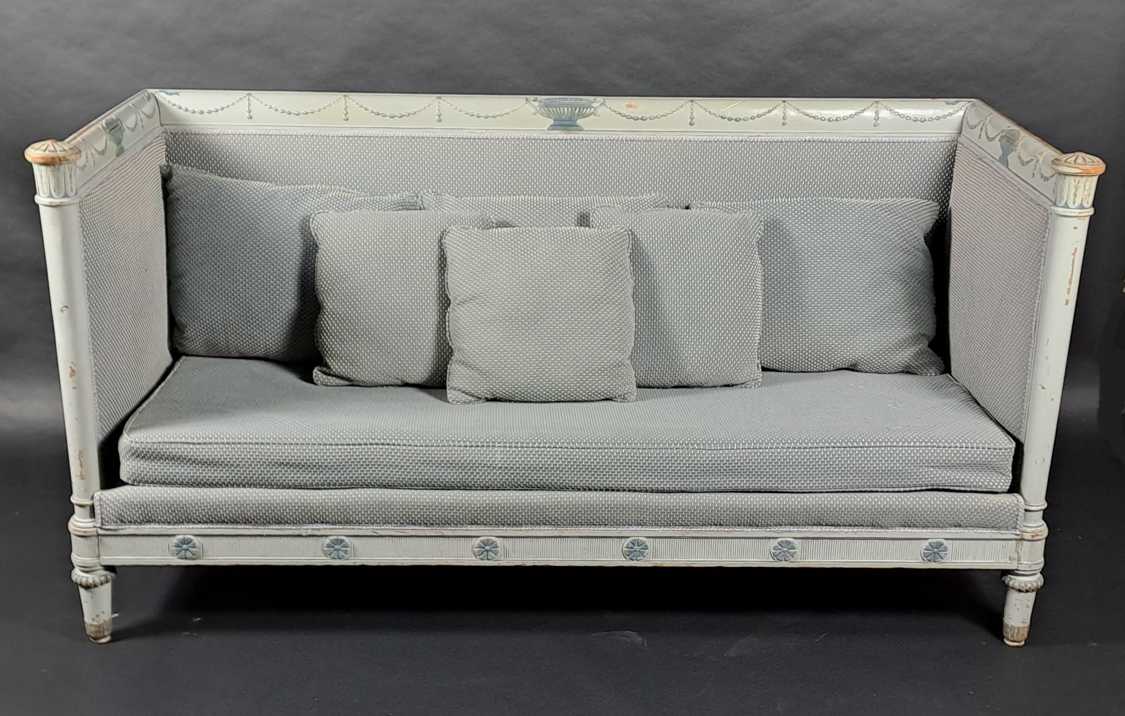 Directoire Style Sofa In Lacquered Wood 5
