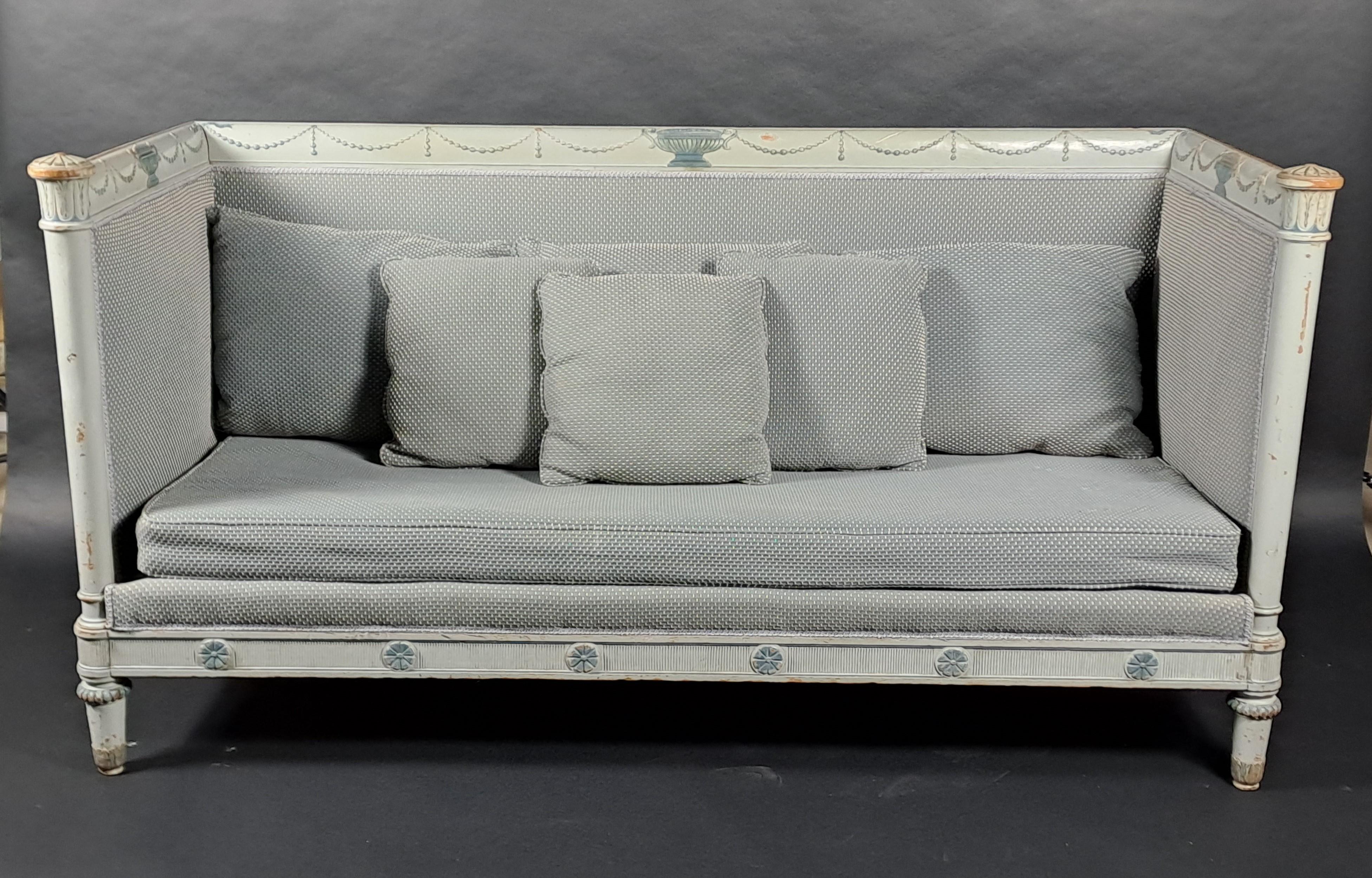 Directoire Style Sofa In Lacquered Wood 6