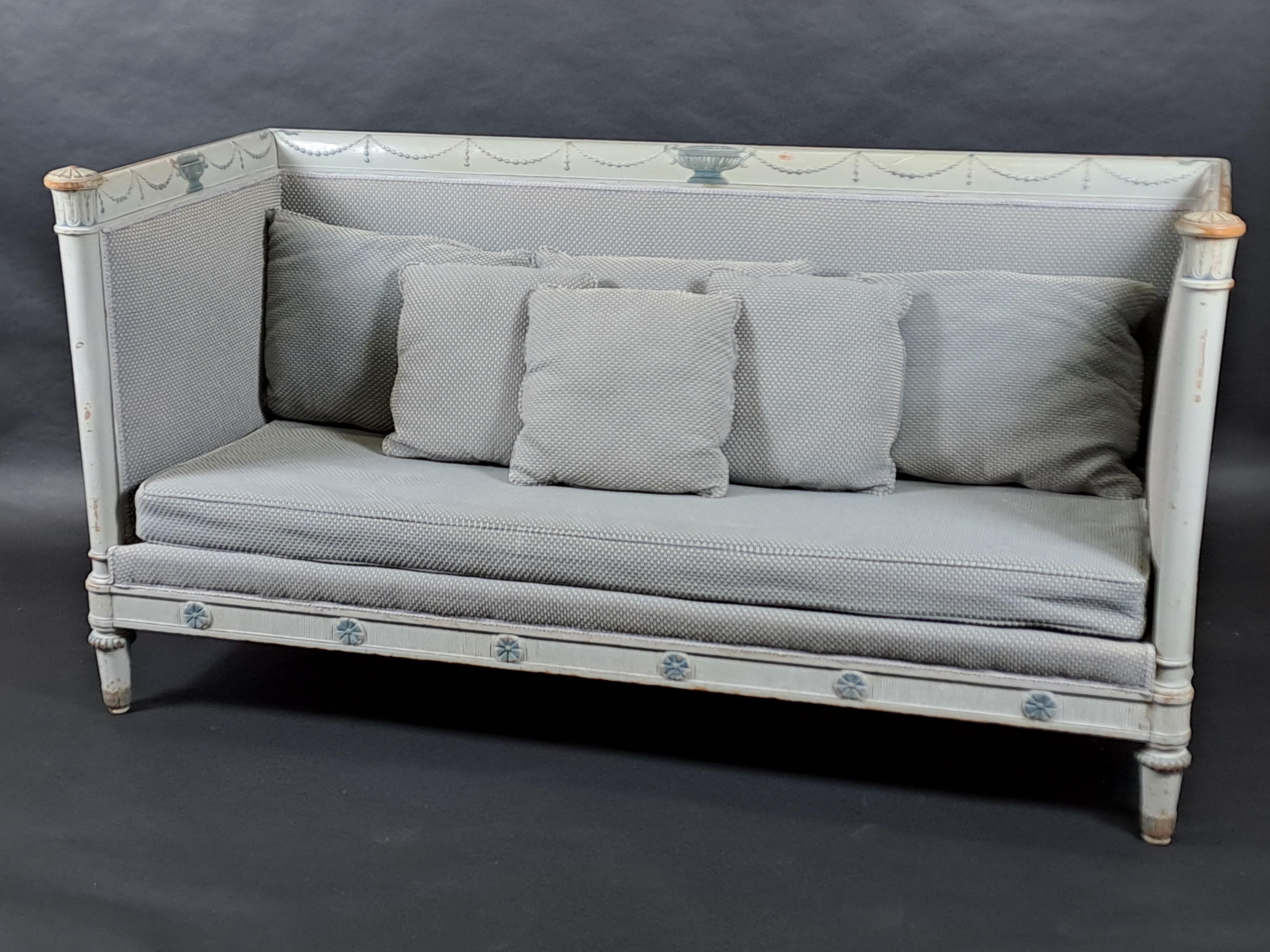 Directoire Style Sofa In Lacquered Wood 3