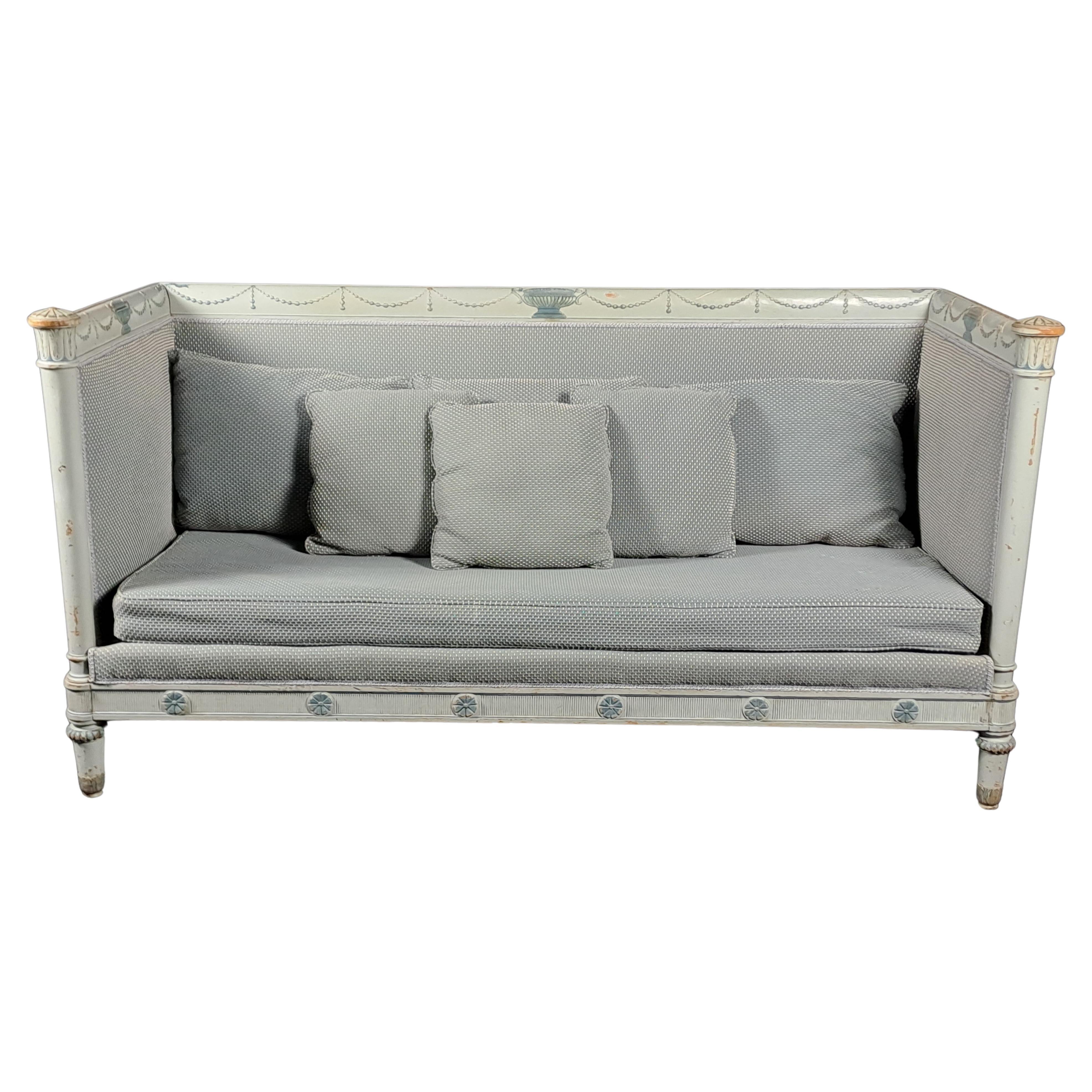 Directoire Style Sofa In Lacquered Wood