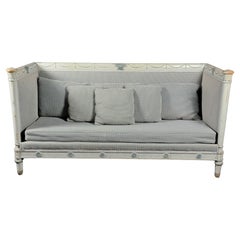 Antique Directoire Style Sofa In Lacquered Wood