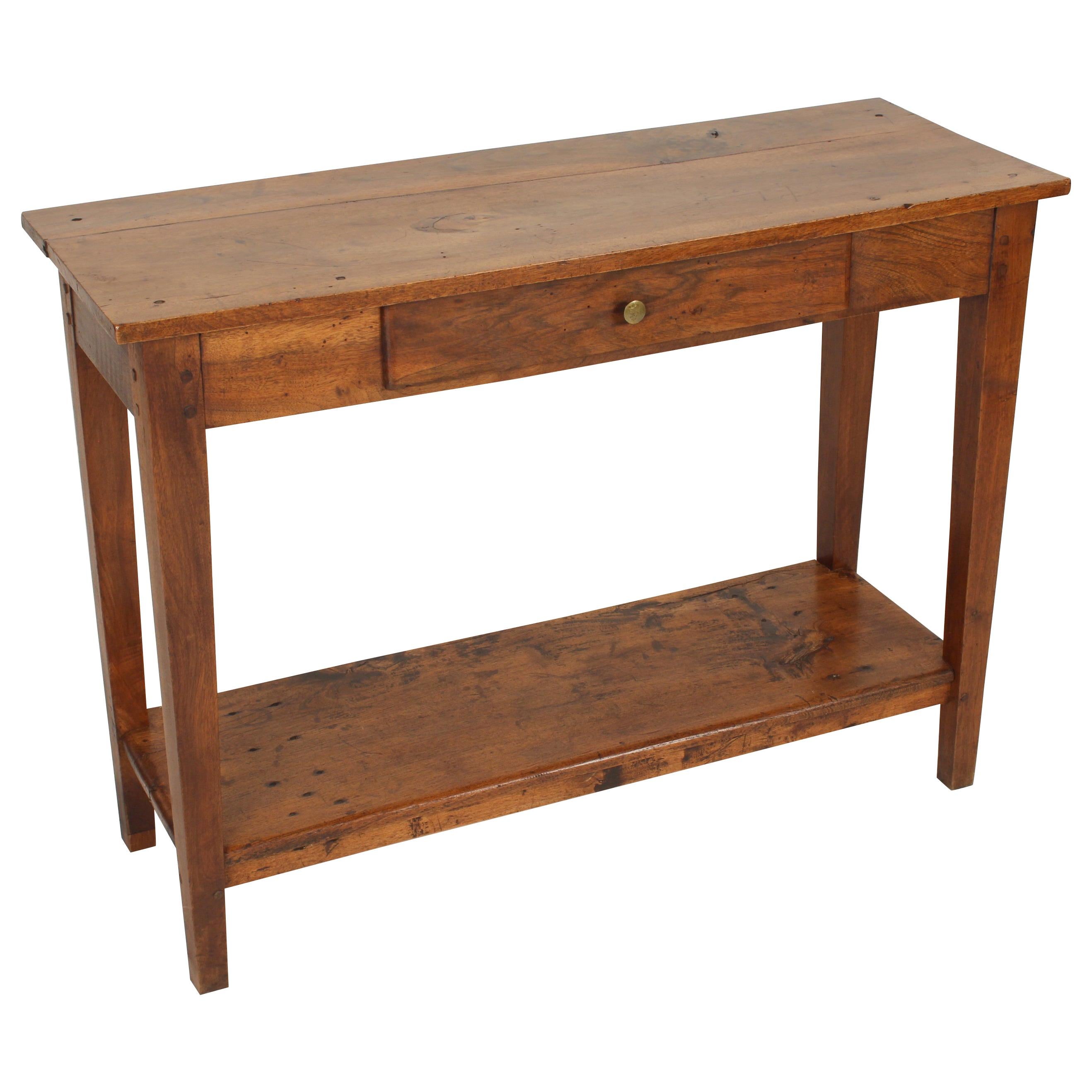 Directoire Style Walnut Console Table