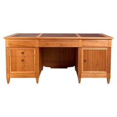 Directoire Style Wooden Desk with Leather Top