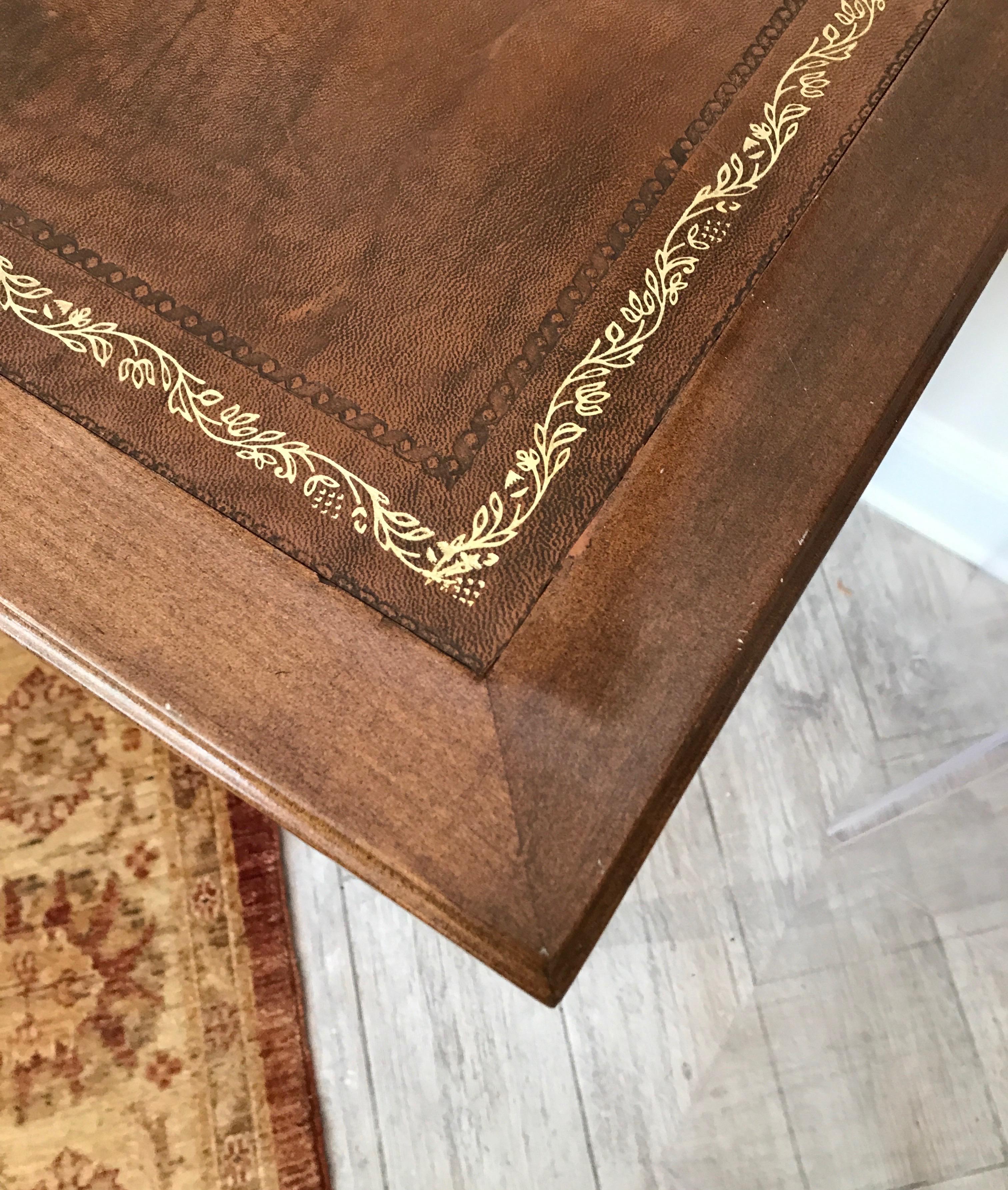 Leather Directoire Style Writing Table / Desk