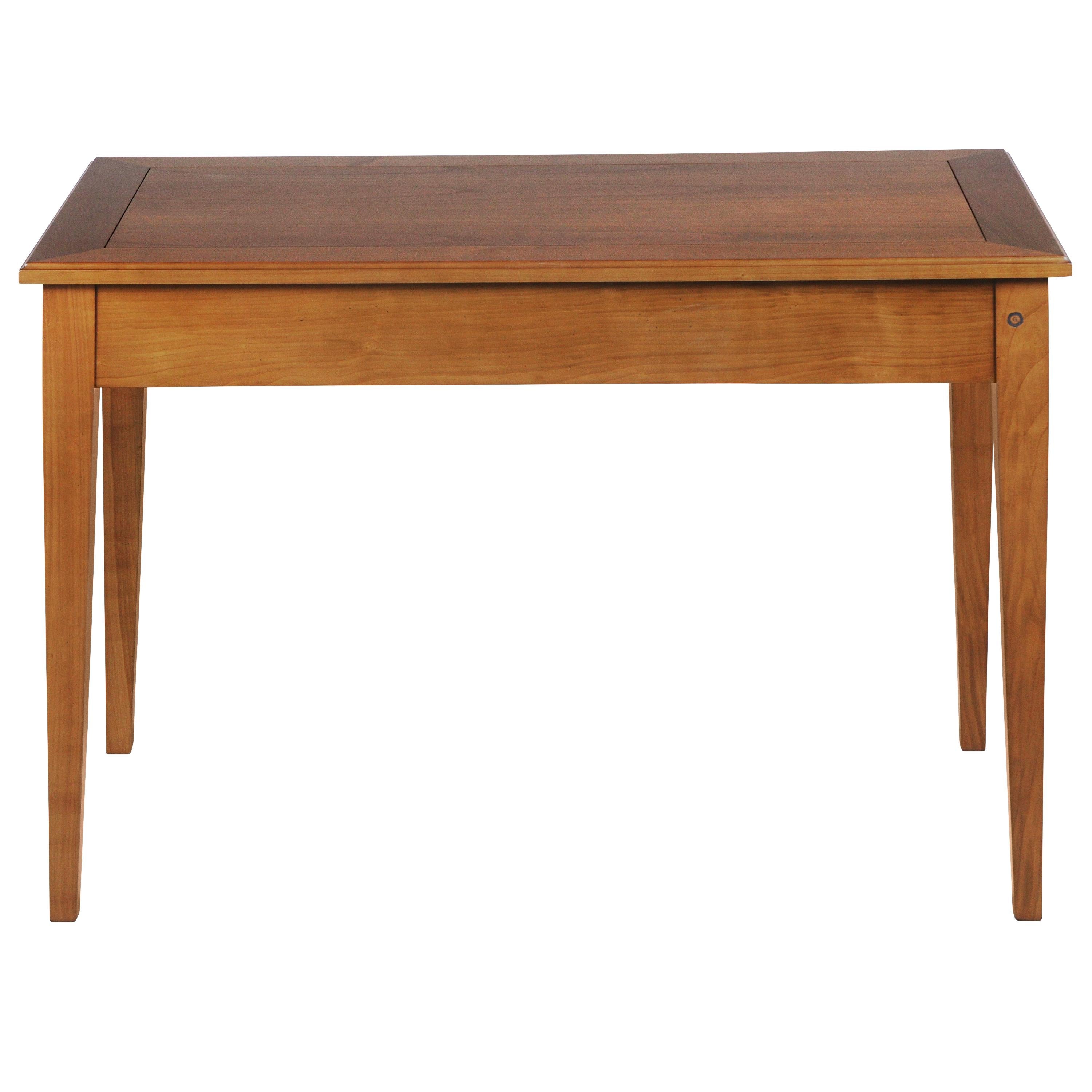 Contemporary French Directoire Style Writing Table, Desk in Cherrywood, 2 Drawers For Sale