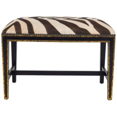 Directoire Style Zebra Bench