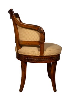 Chaise de bureau Directoire en noyer