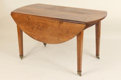 Directoire Walnut Drop-Leaf Table