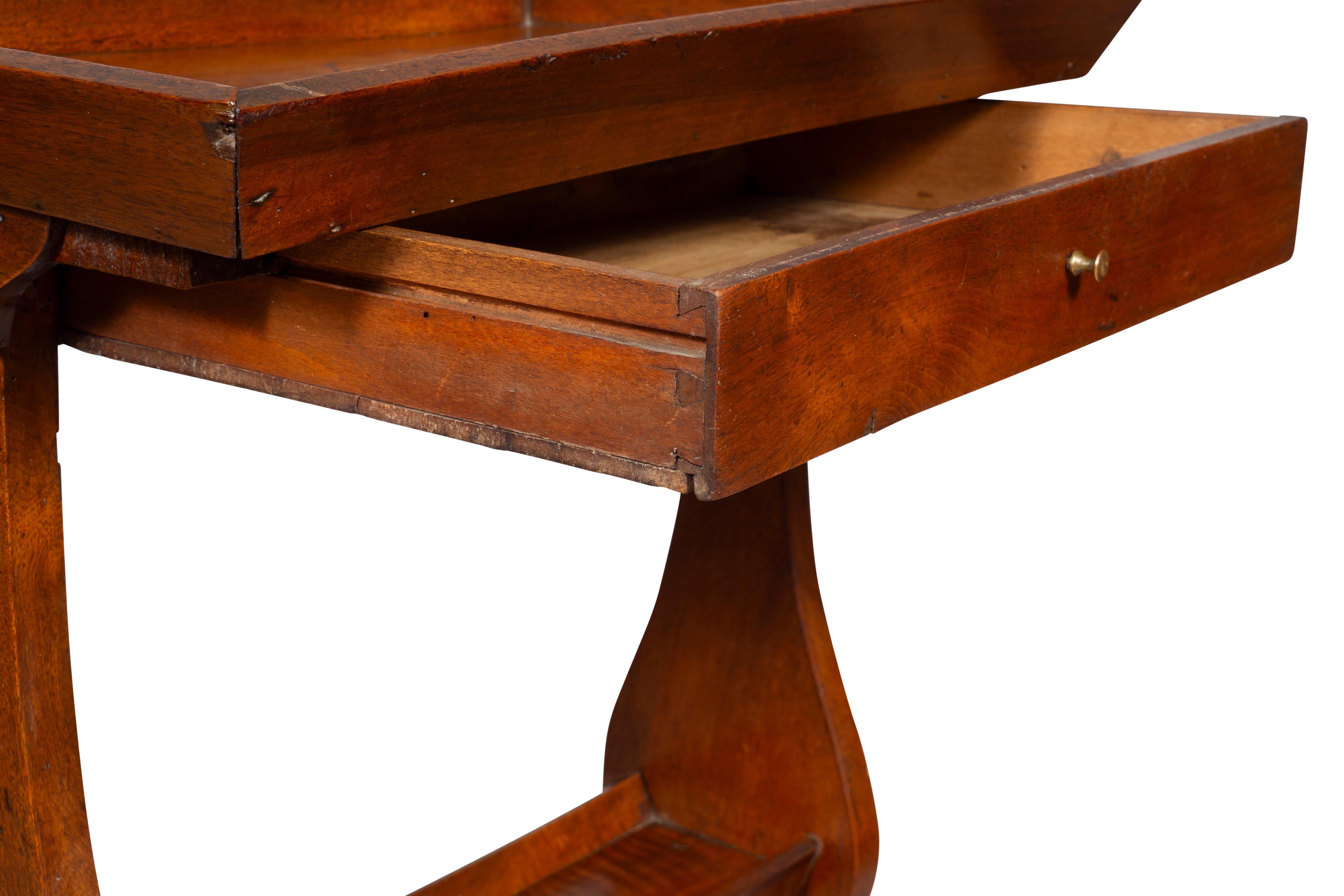 Directoire Walnut Tricoteuse Table For Sale 6