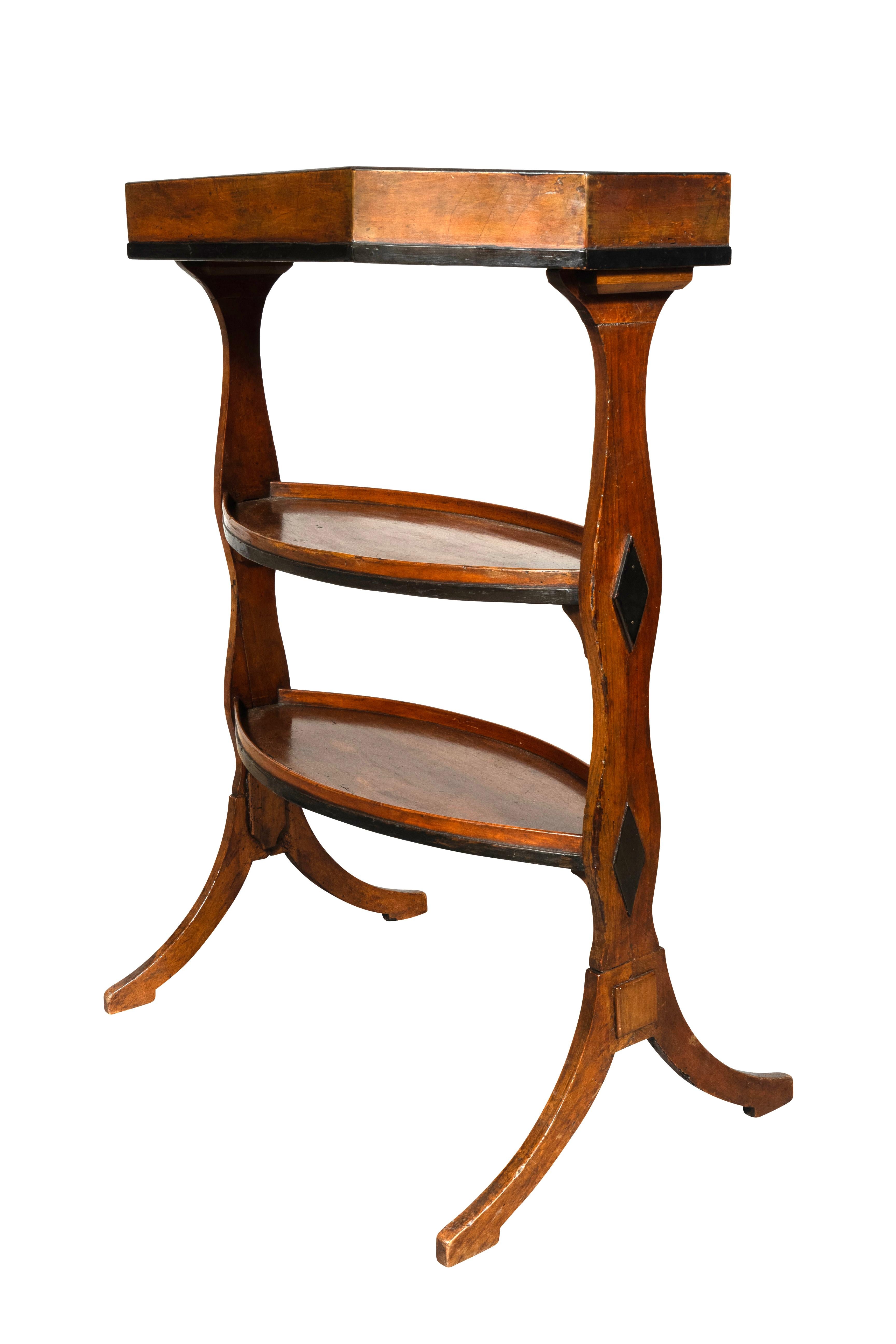 Directoire Walnut Tricoteuse Table For Sale 5