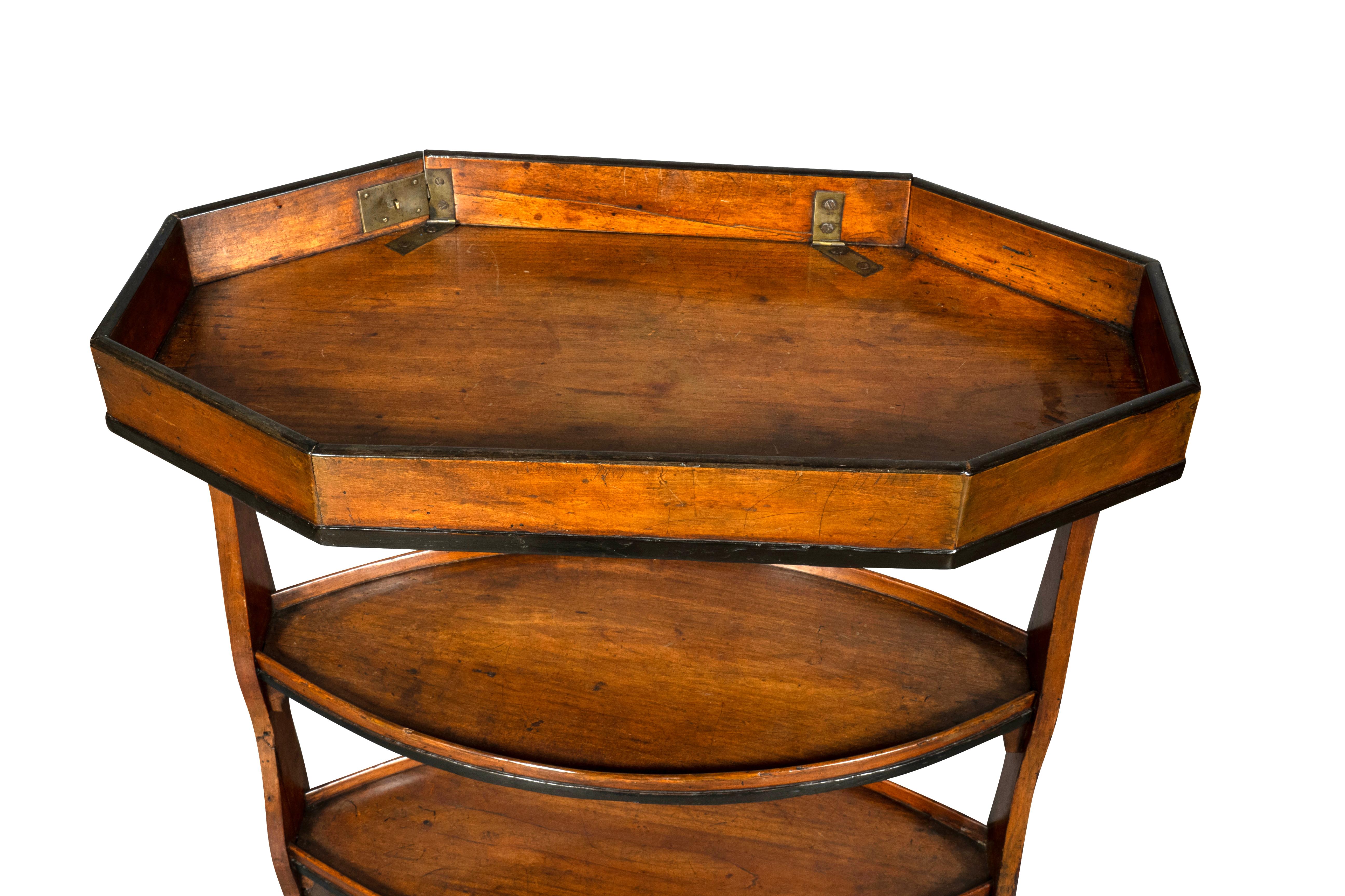 Ebonized Directoire Walnut Tricoteuse Table For Sale