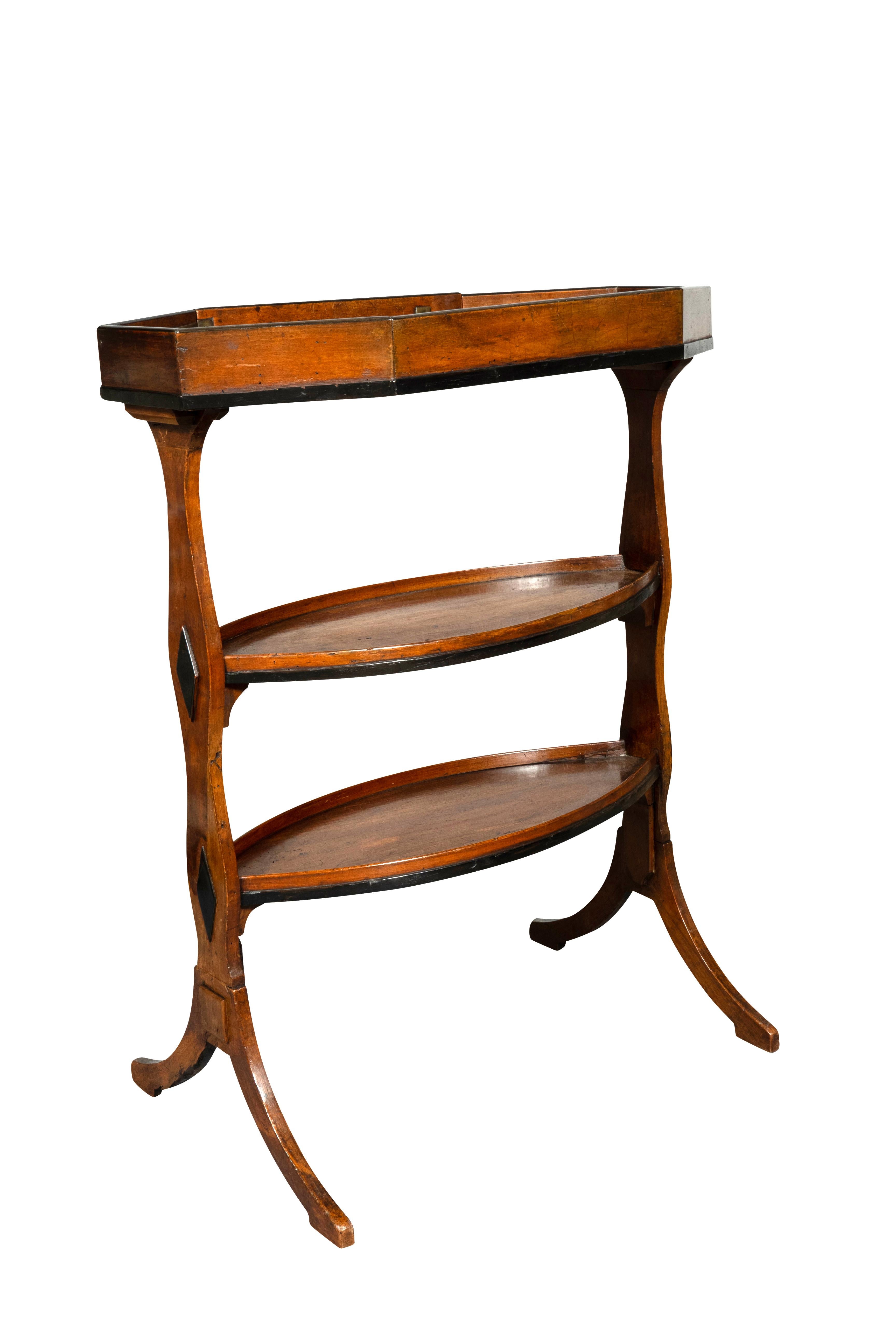 Directoire Walnut Tricoteuse Table In Good Condition For Sale In Essex, MA