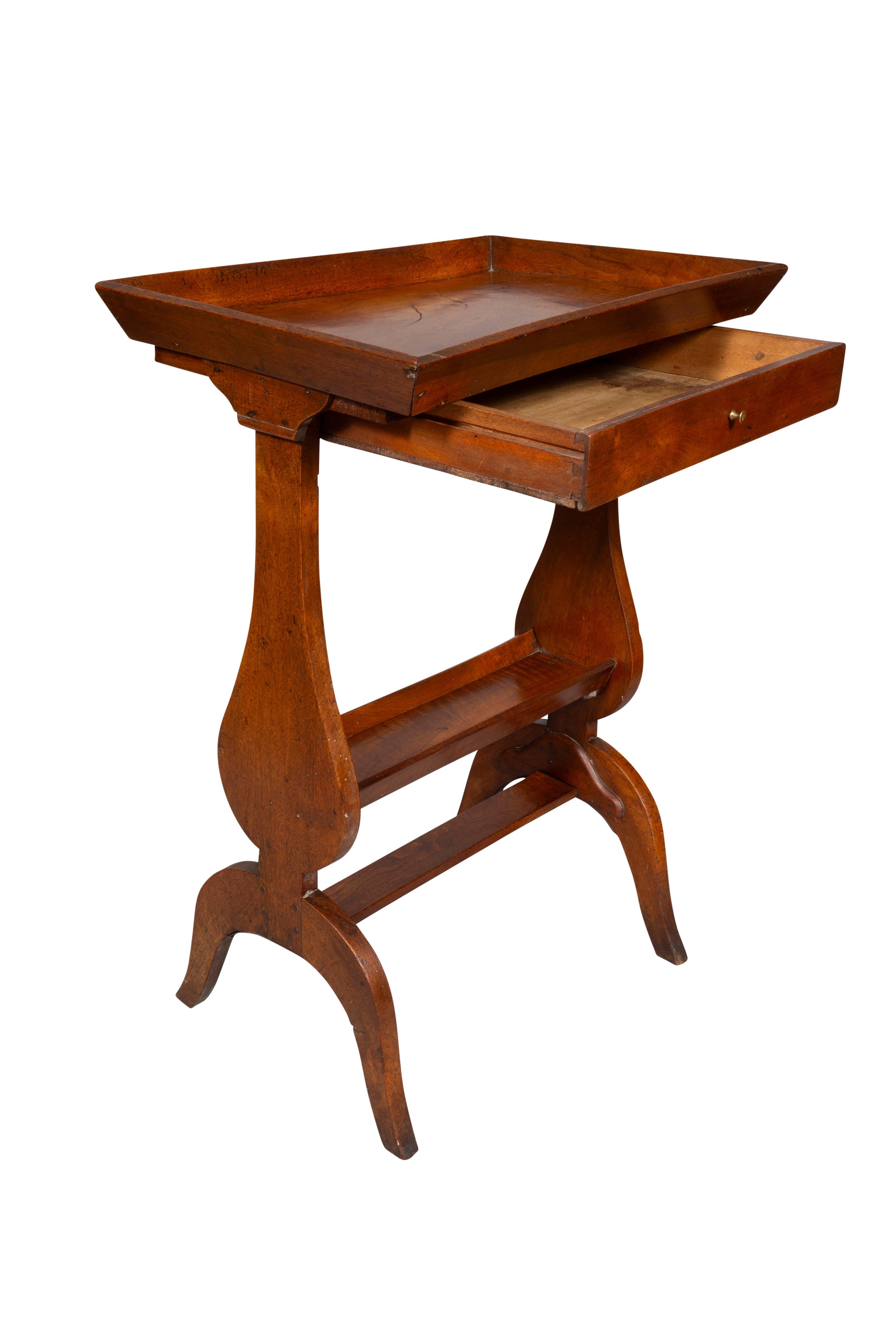 Directoire Walnut Tricoteuse Table For Sale 3