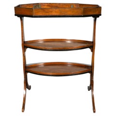 Antique Directoire Walnut Tricoteuse Table