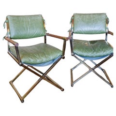 Director-Style Armchairs in Custom Green, Housing Works x Andy Cohen Collab