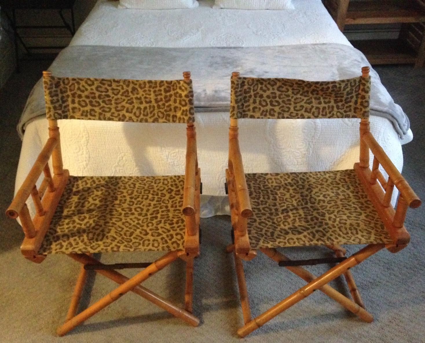 leopard print camping chair
