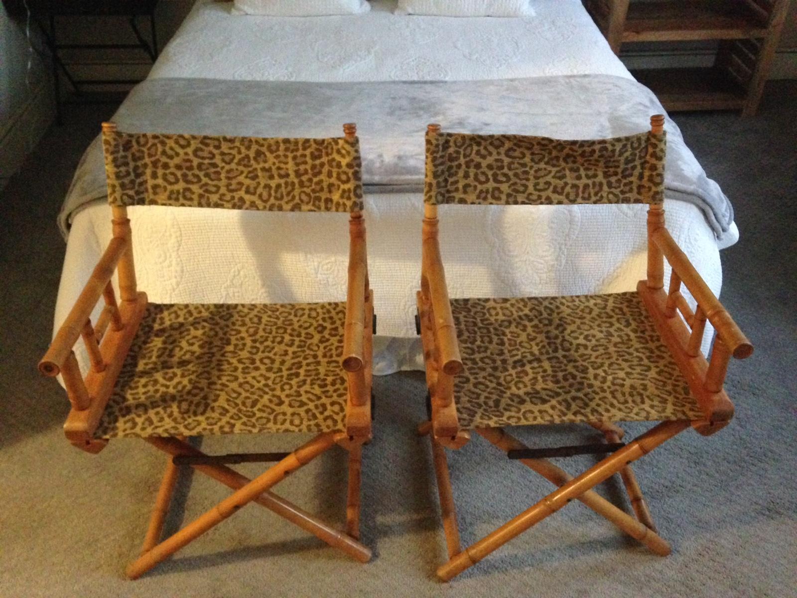 cheetah print camping chair