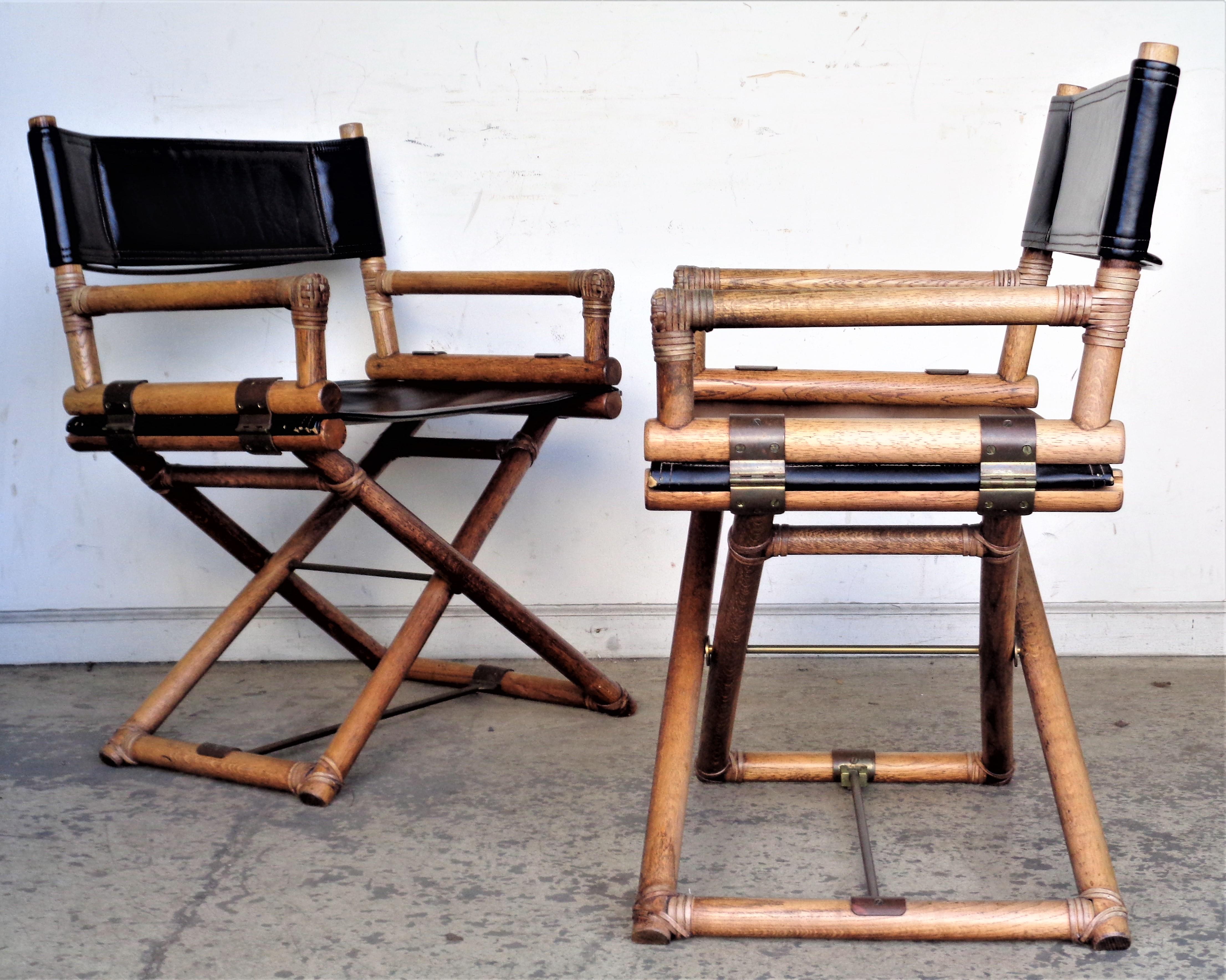 Director's X-Chairs by McGuire, Circa 1960 5