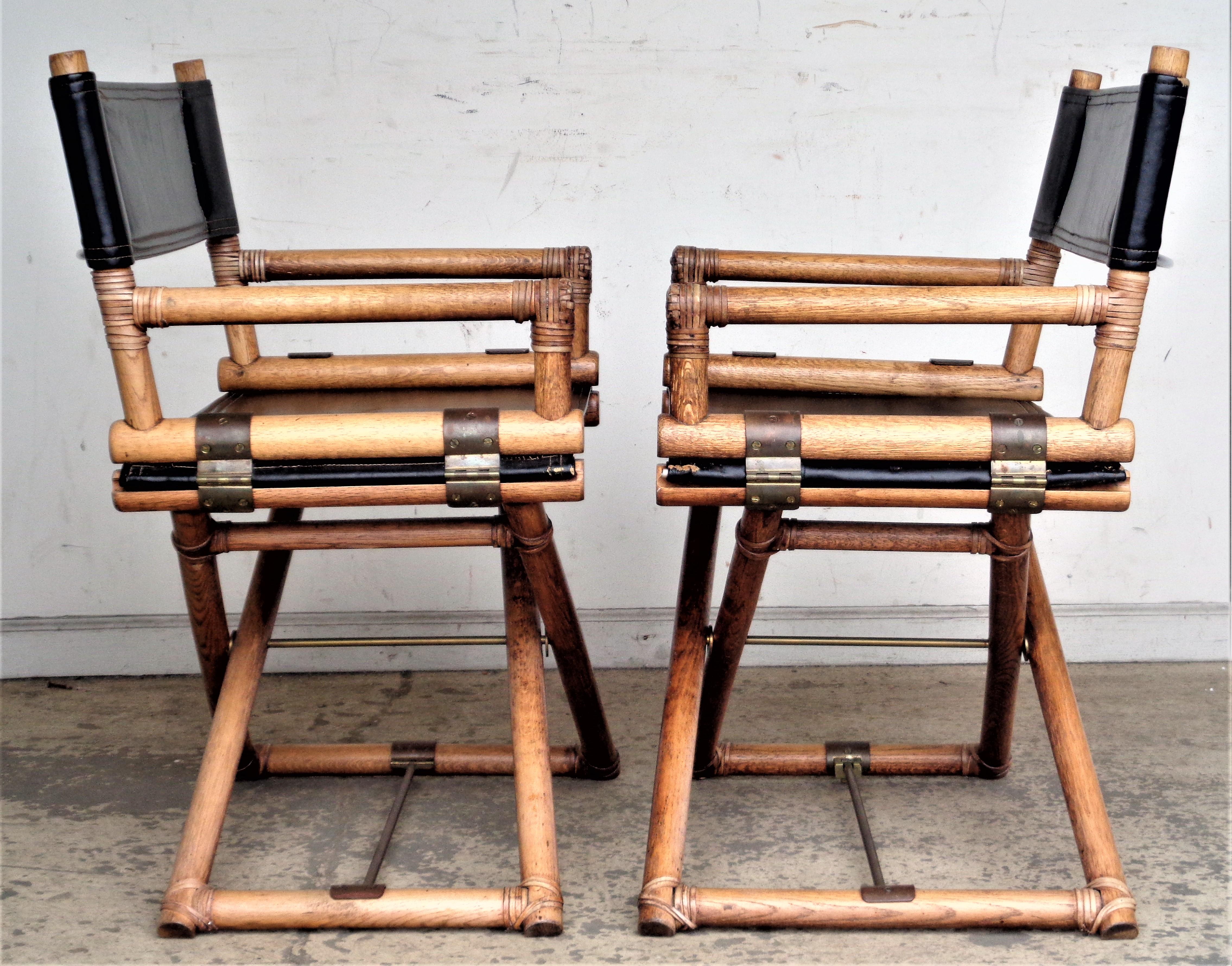 Director's X-Chairs by McGuire, Circa 1960 6