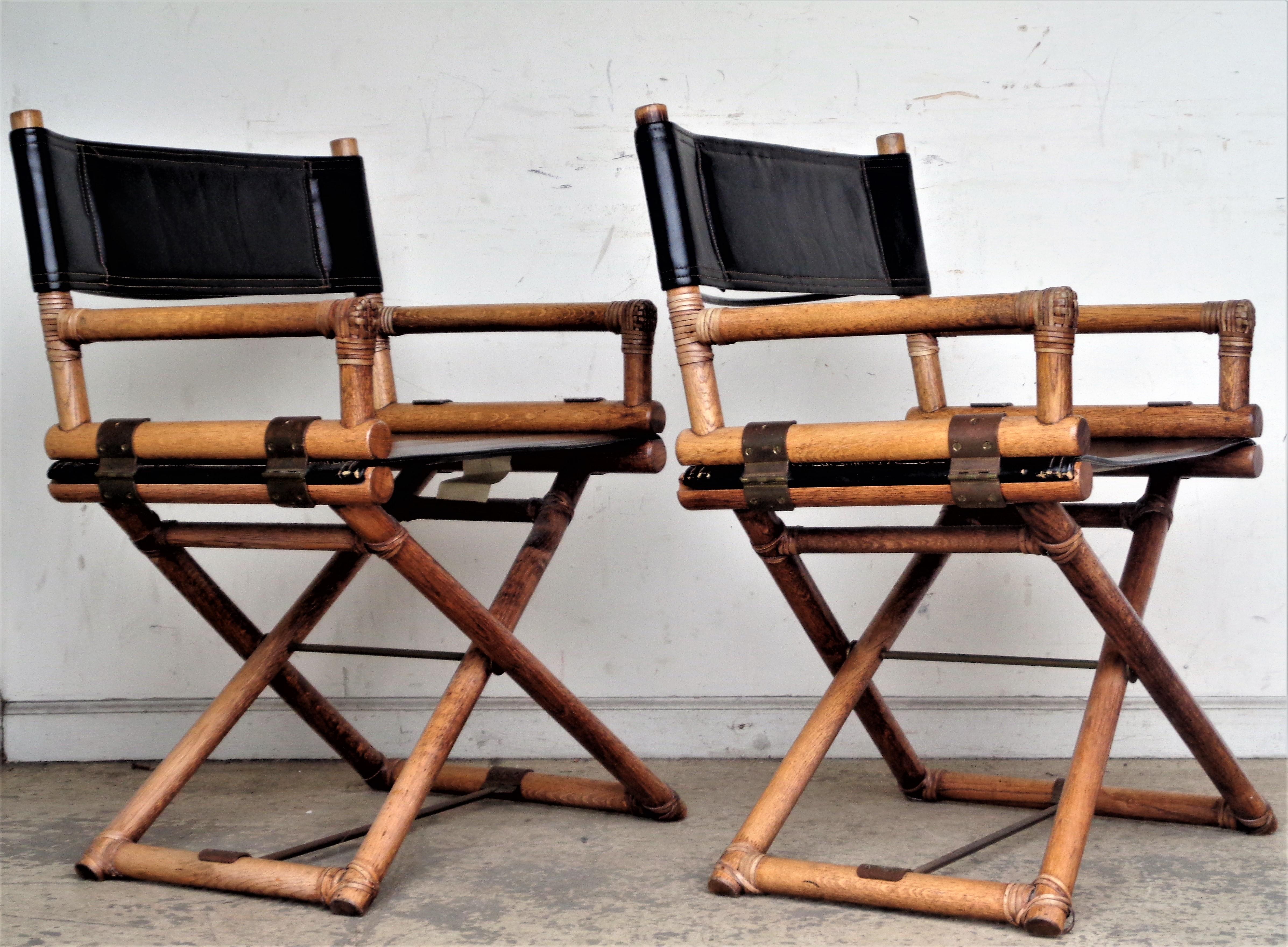 Director's X-Chairs by McGuire, Circa 1960 11