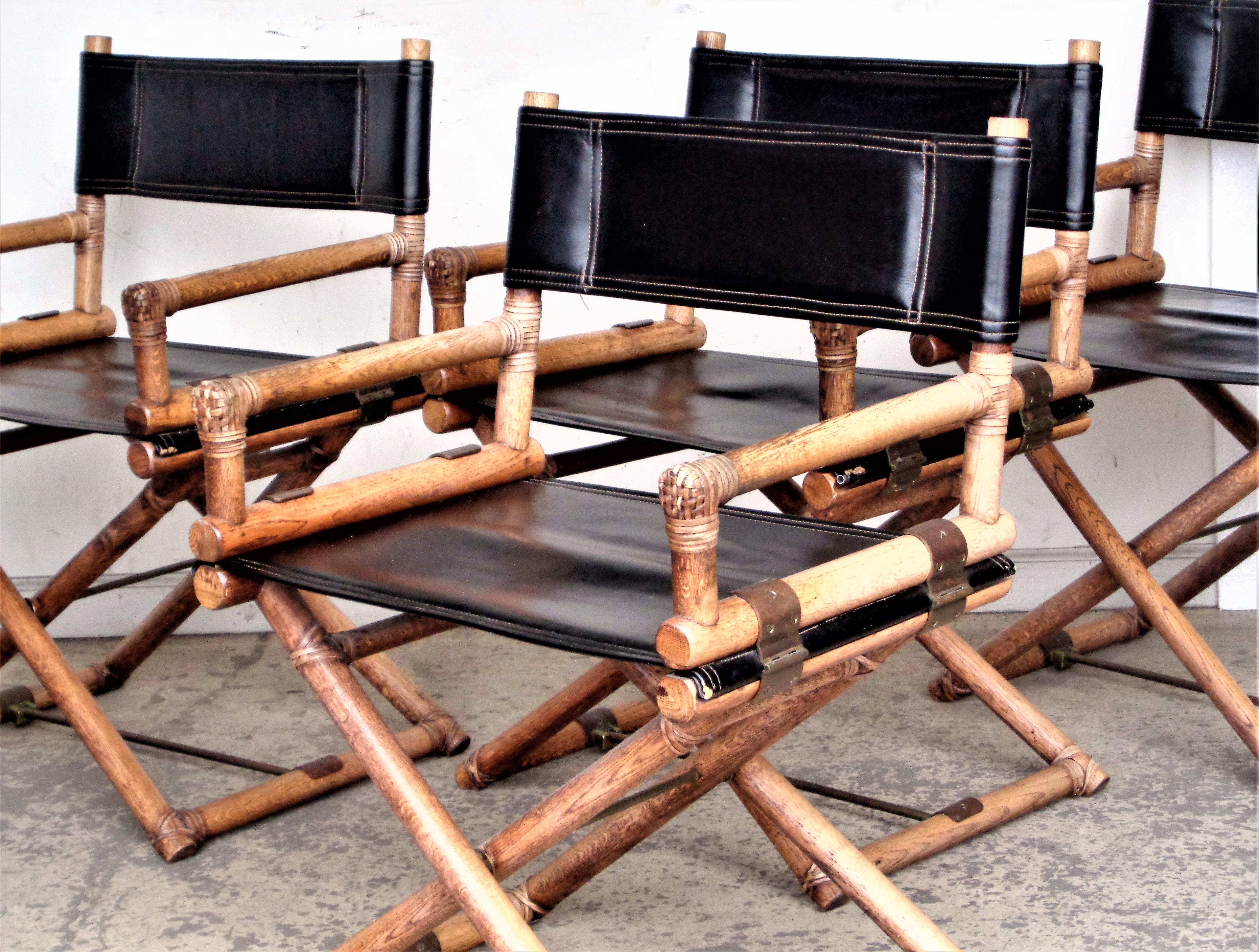 Director's X-Chairs by McGuire, Circa 1960 12