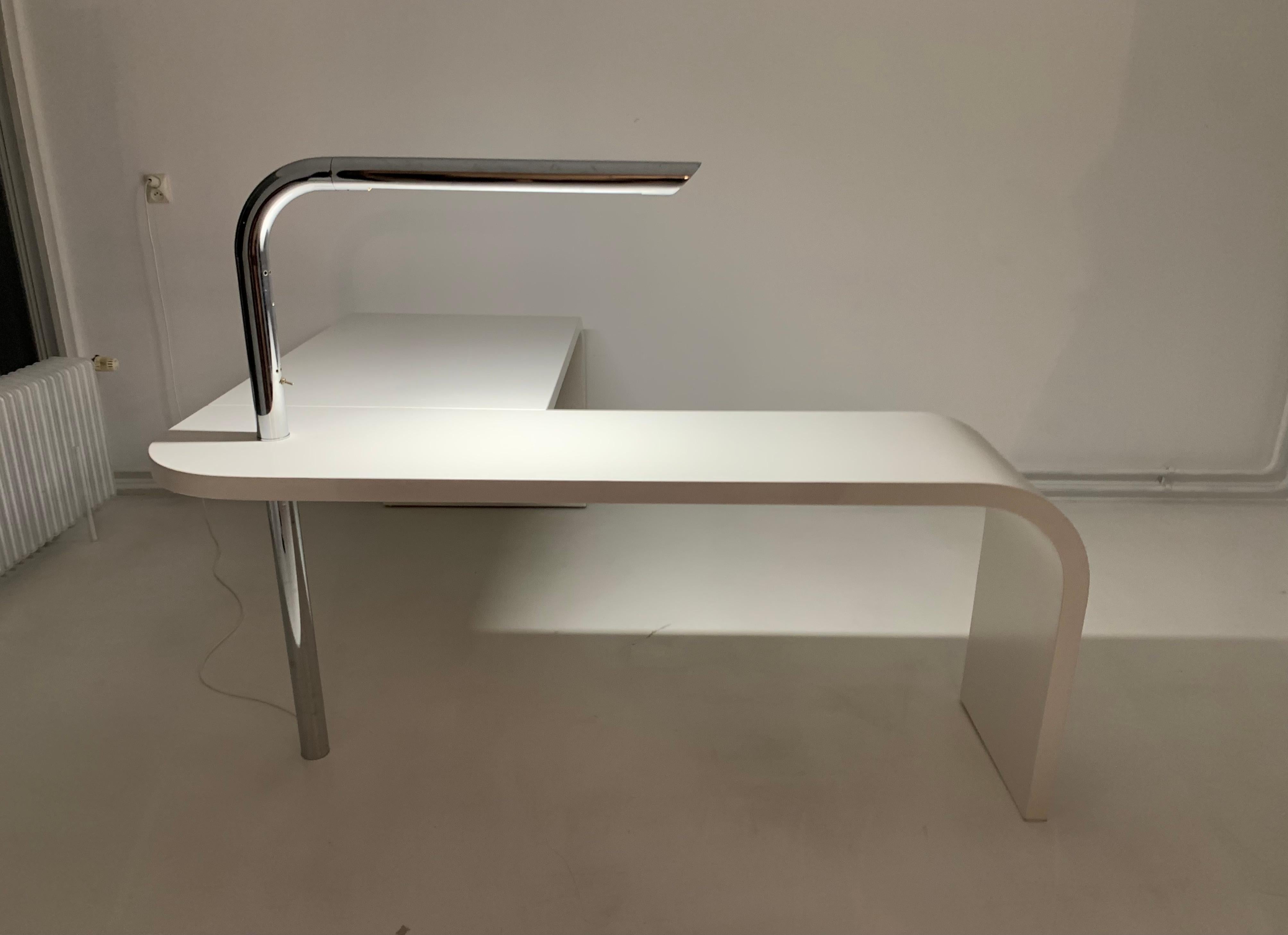 Mid-Century Modern Direk Desk by Ennio Chiggio for Nikol International, 1979 For Sale