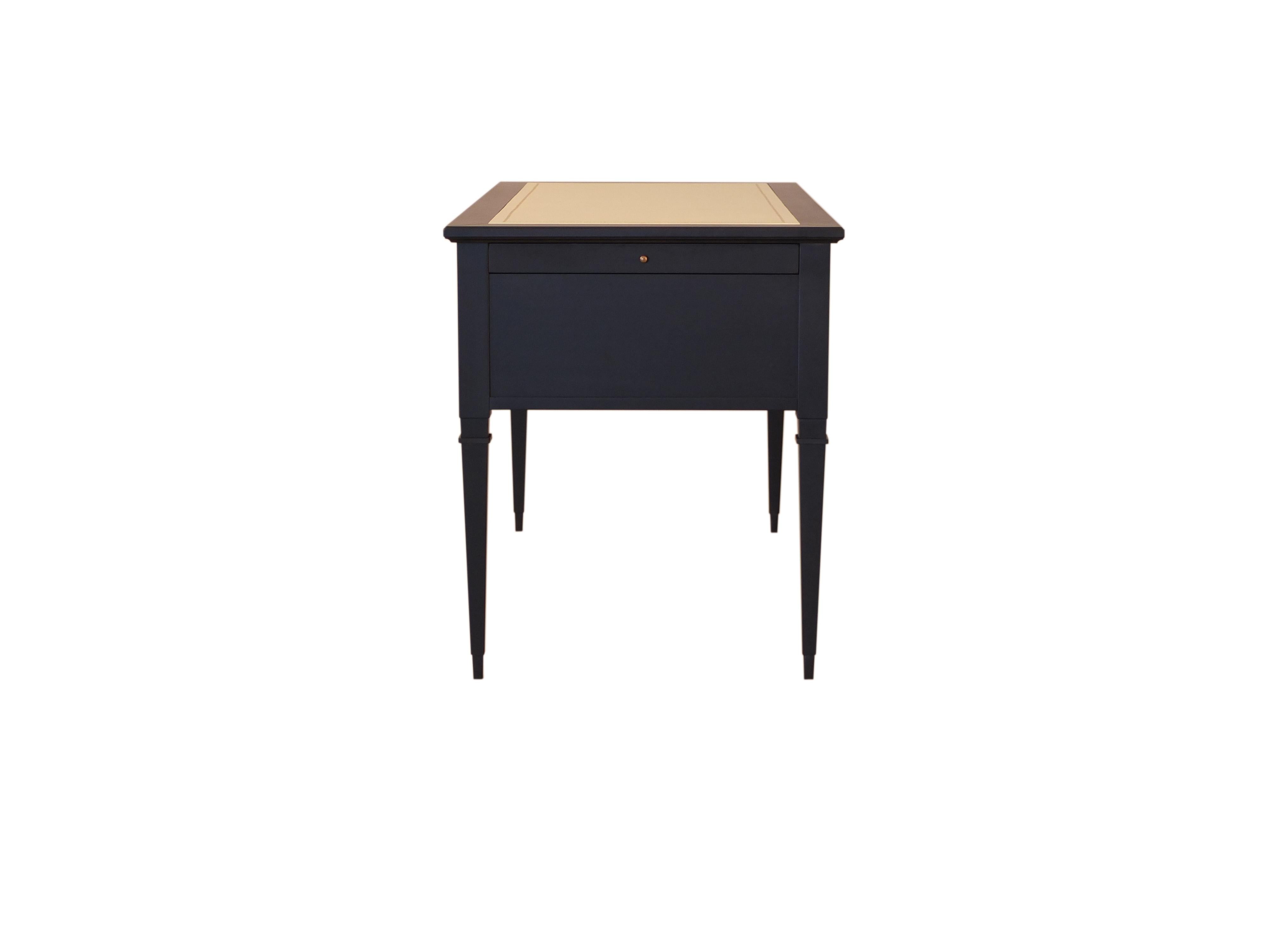 Directoire Direttorio Style Desk by Morelato, Made of Cherrywood with Leather Top