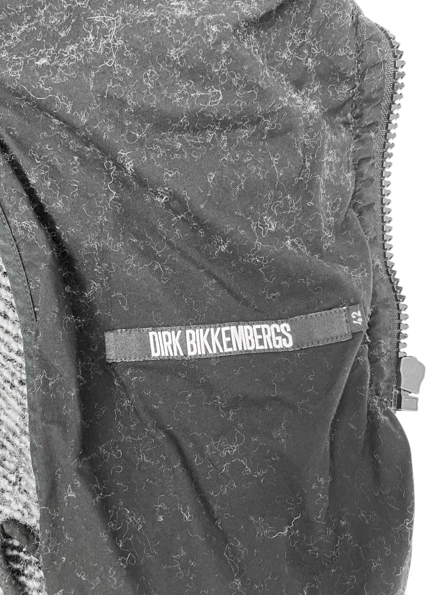 Dirk Bikkembergs F/W 2003 Veste asymétrique zippée en laine grise en vente 10