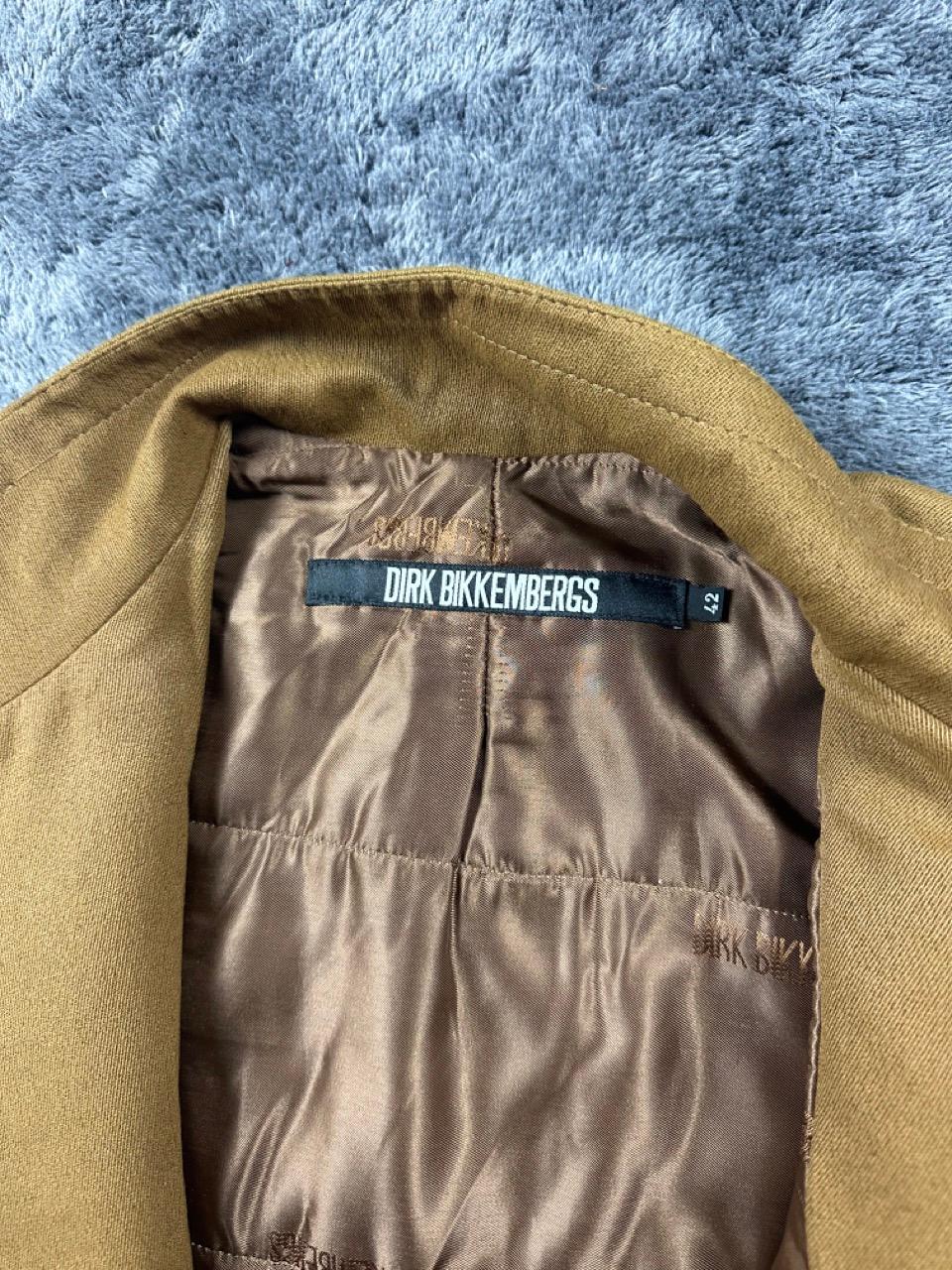 Dirk Bikkembergs F/W 2004 Zipped Brown Cotton Coat in vendita 3