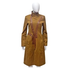 Dirk Bikkembergs F/W 2004 Zipped Brown Cotton Coat