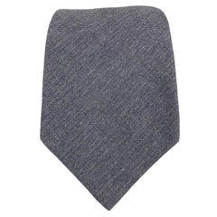 Cravatta DIRK BIKKEMBERGS in cotone spigato color blu