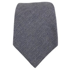 DIRK BIKKEMBERGS Navy Cotton Herringbone Tie