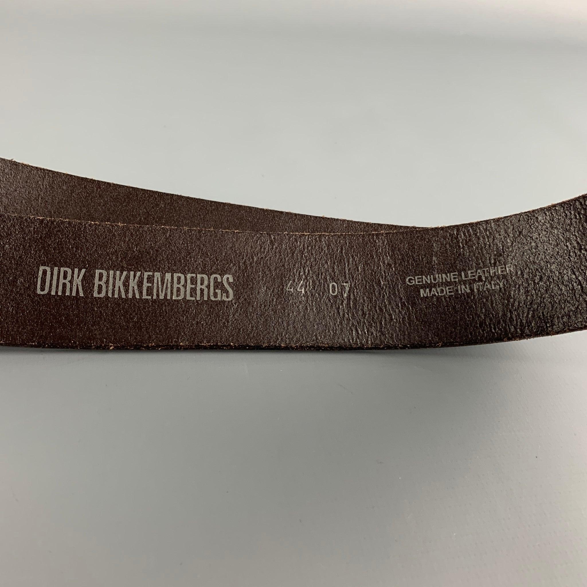 Men's DIRK BIKKEMBERGS Size 30 Brown Leather Double Buckle Belt