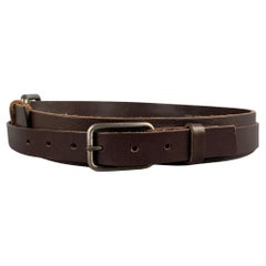 DIRK BIKKEMBERGS Size 30 Brown Leather Double Buckle Belt