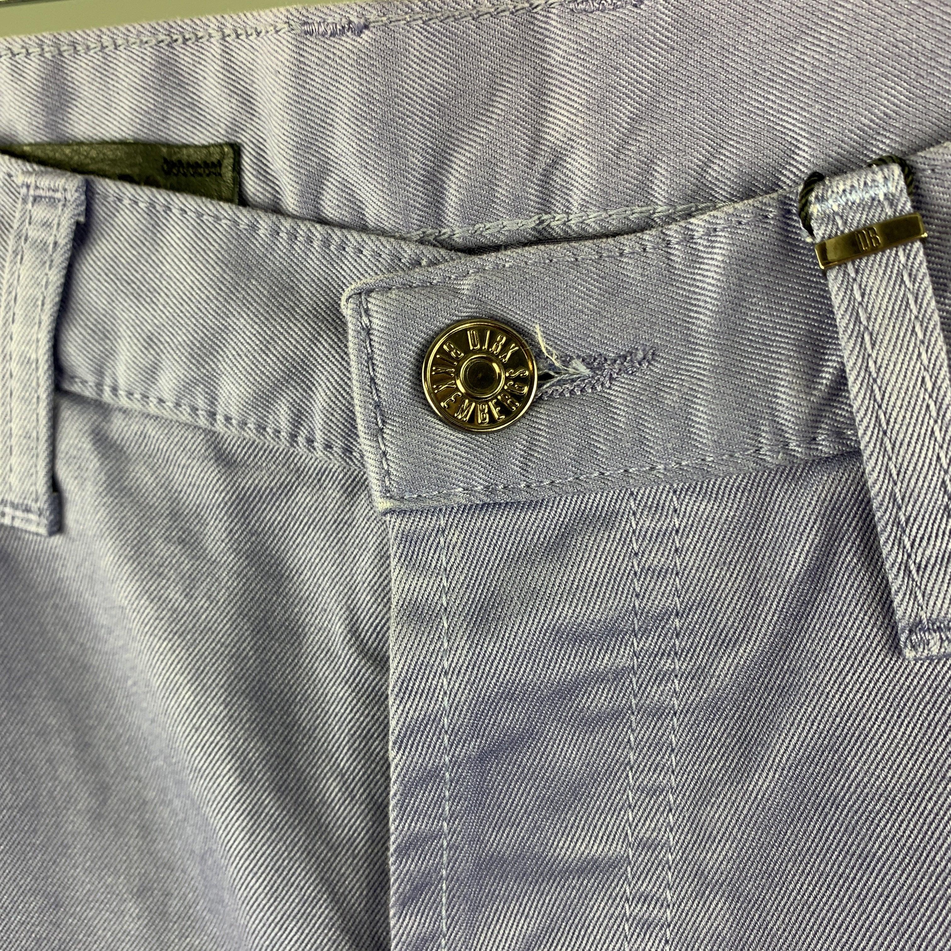DIRK BIKKEMBERGS Size 30 Lavender Purple Double Seam Jeans In Excellent Condition For Sale In San Francisco, CA