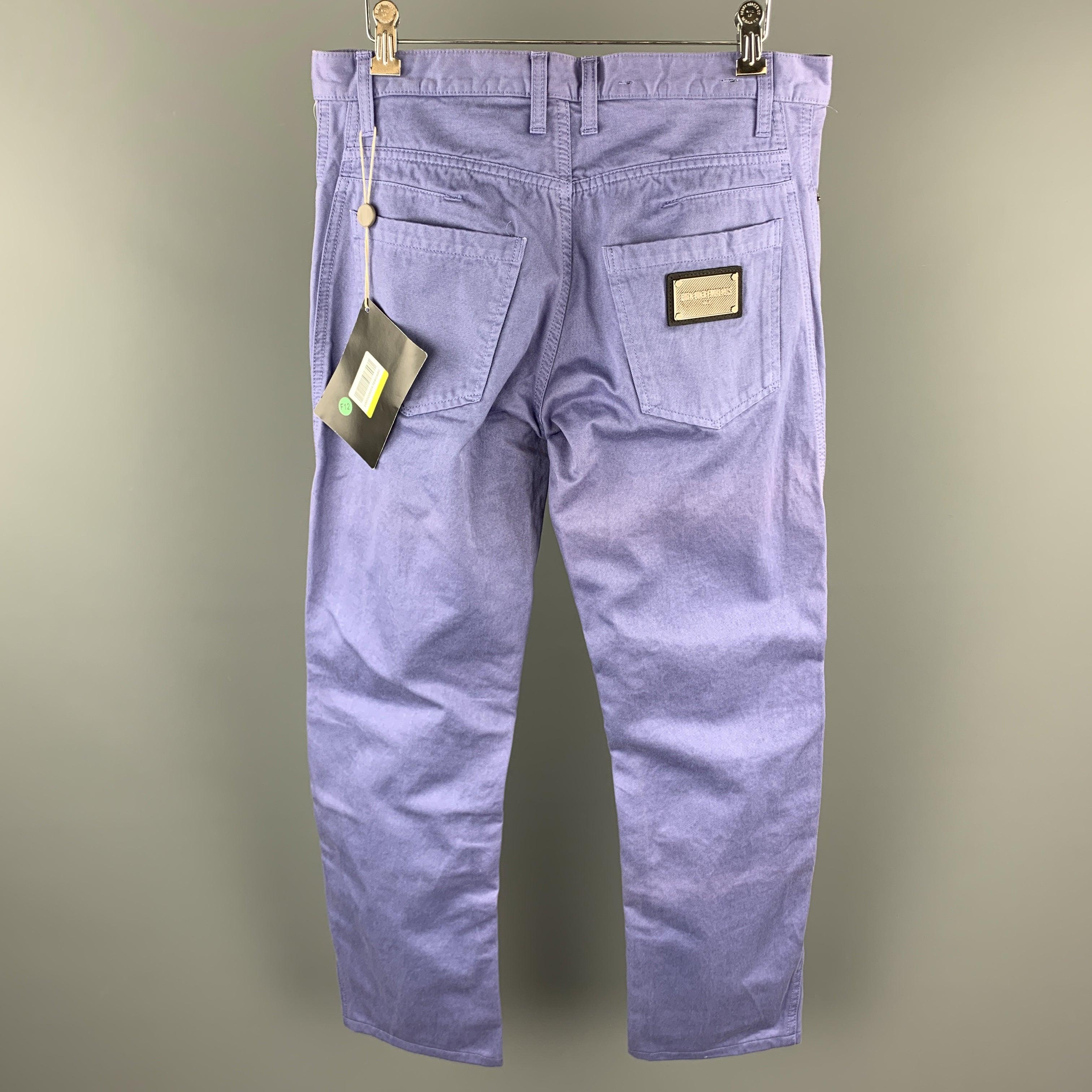 DIRK BIKKEMBERGS Size 30 Lavender Purple Double Seam Jeans For Sale 1
