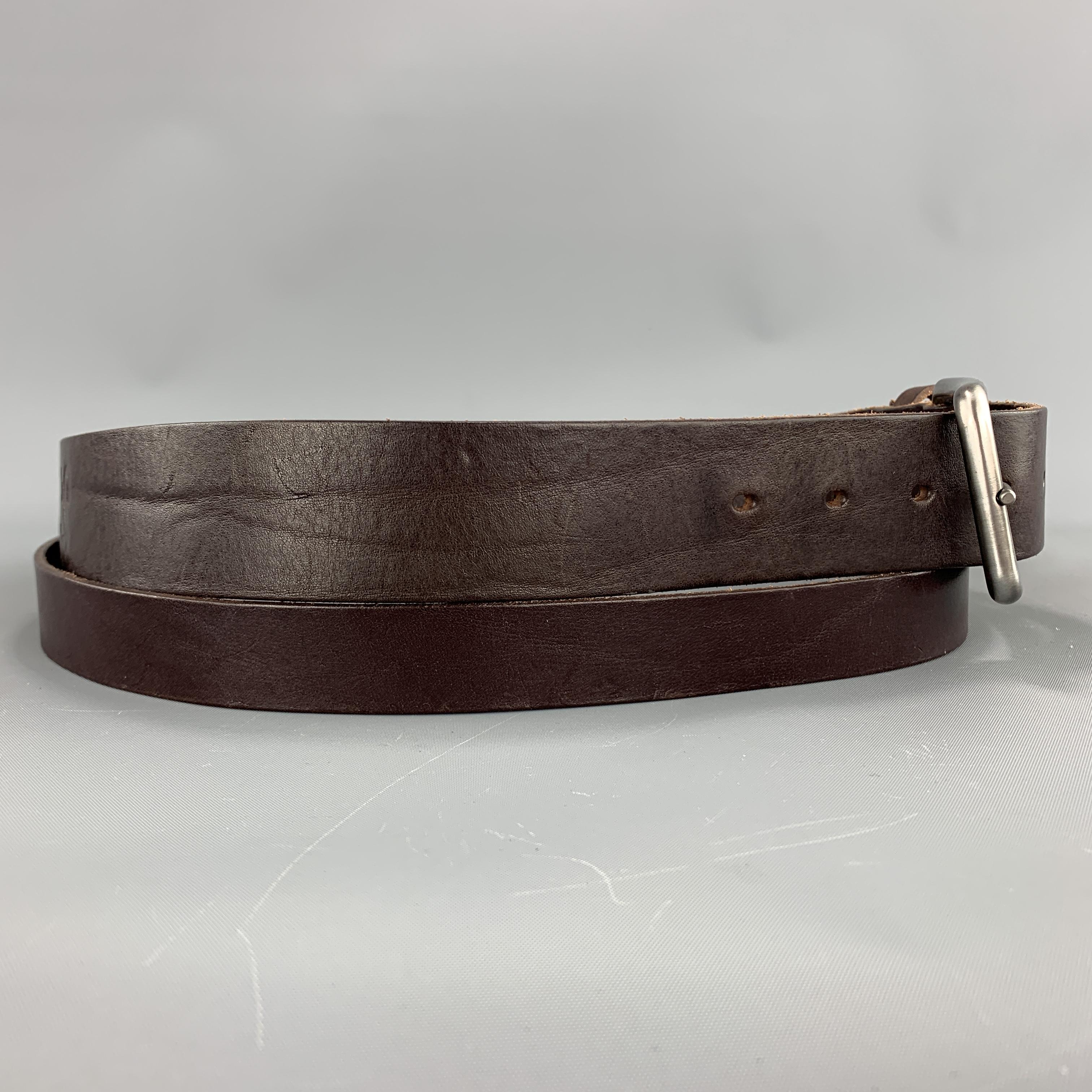 Men's DIRK BIKKEMBERGS Size 32 Brown Leather Double Strap Layered Belt