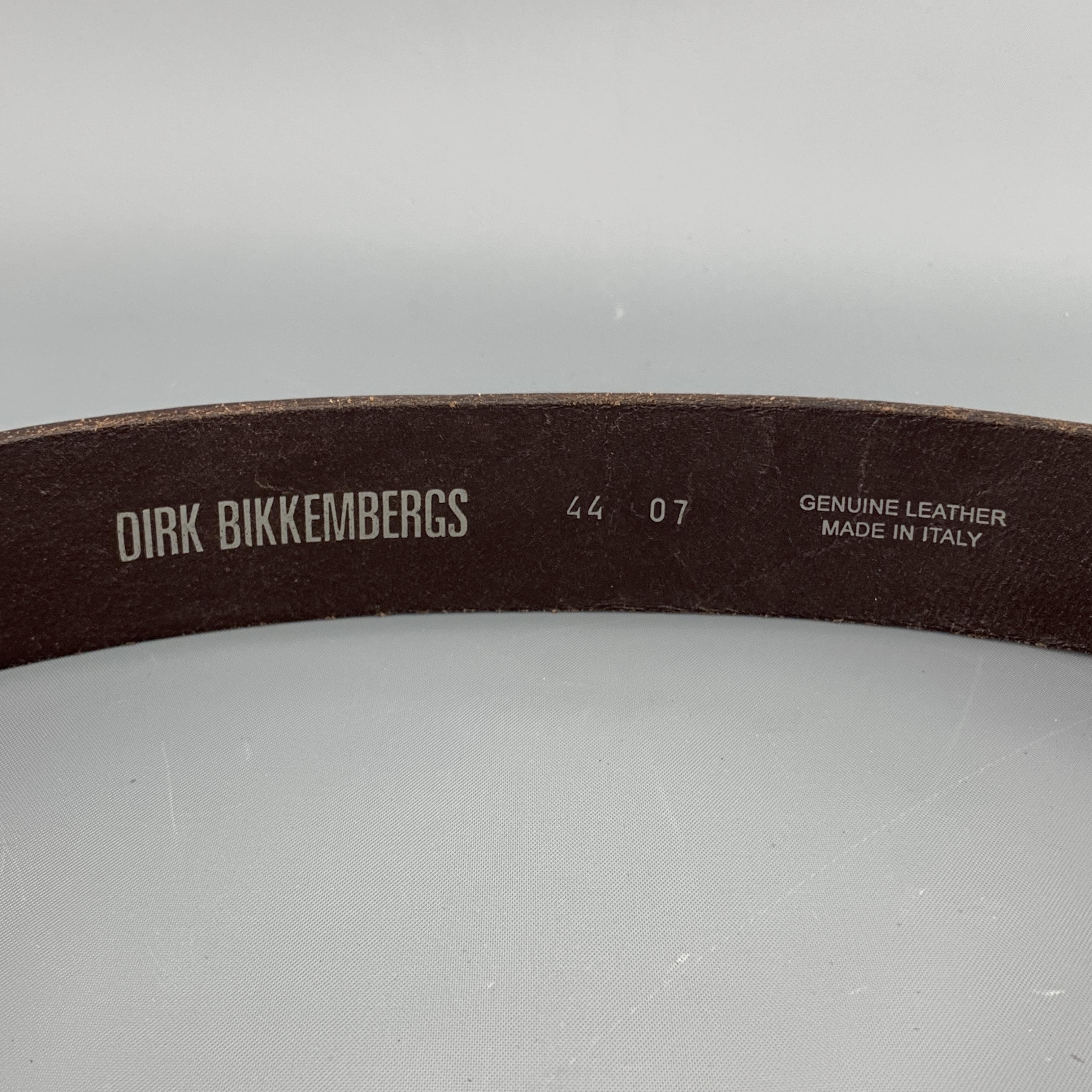 DIRK BIKKEMBERGS Size 32 Brown Leather Double Strap Layered Belt 2