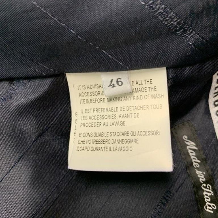 DIRK BIKKEMBERGS  Size 36 Navy &  Black Solid Polyester Blend Vest For Sale 1