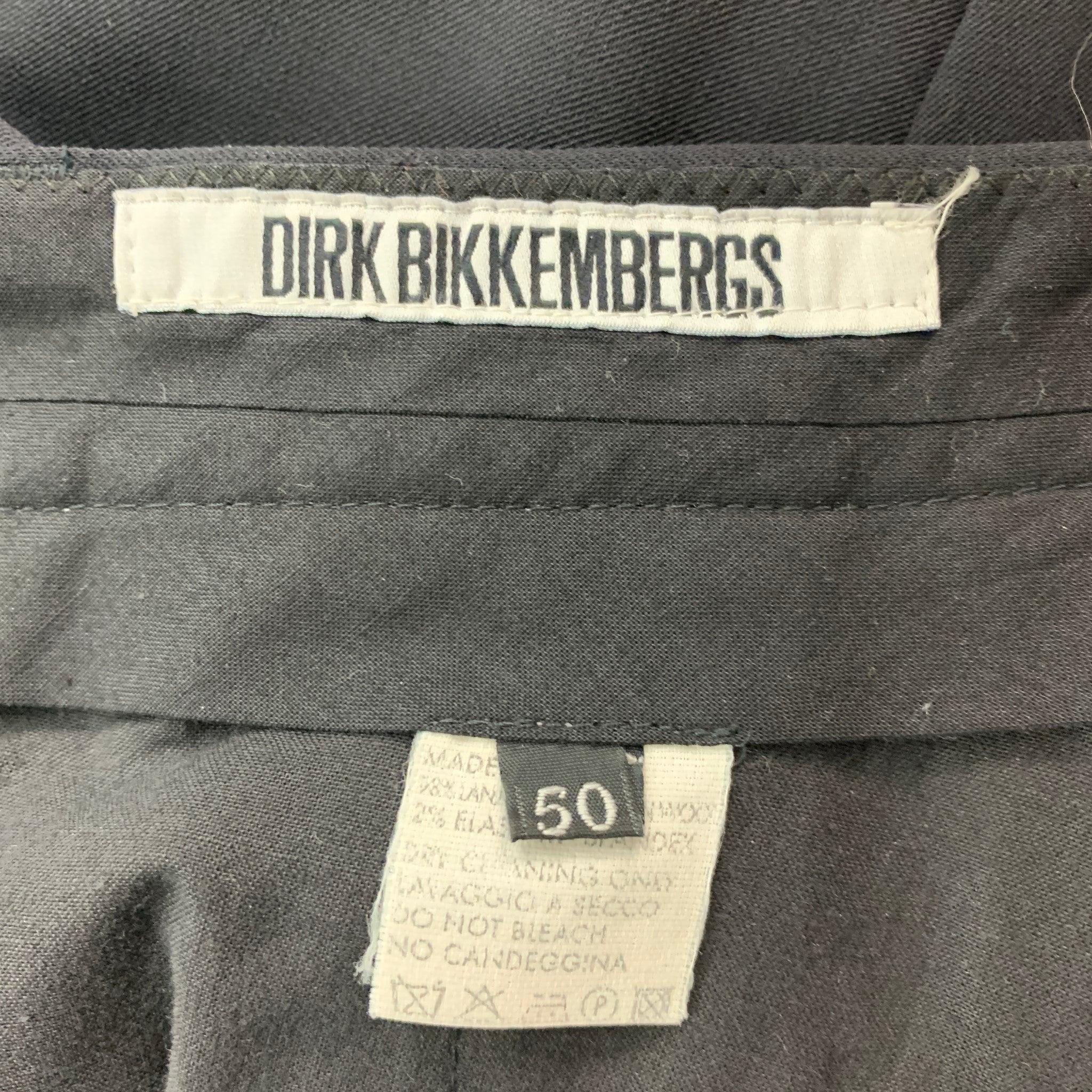 DIRK BIKKEMBERGS  Size 40 Black Solid Wool  Elastane Notch Lapel Suit For Sale 6