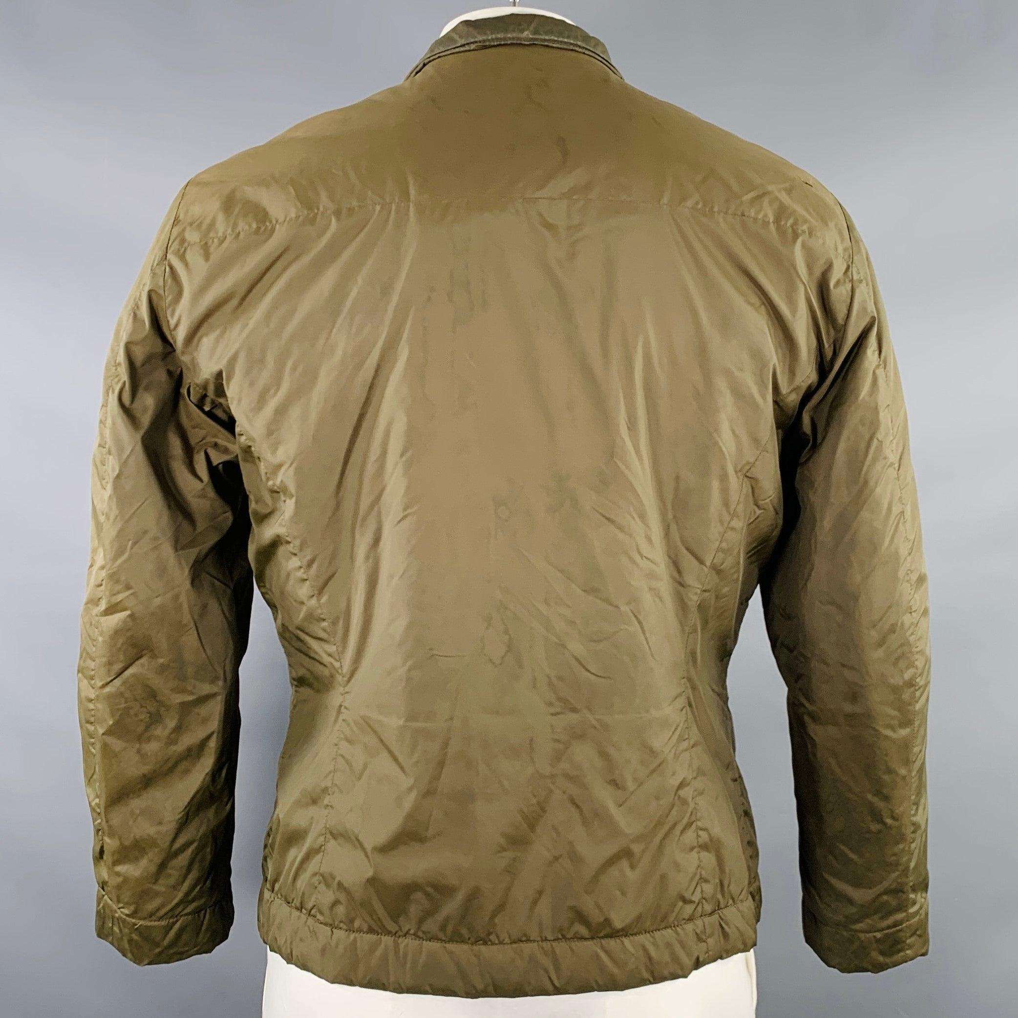 Marrone DIRK Bikkembergs Giacca in misto poliestere verde oliva taglia L. in vendita